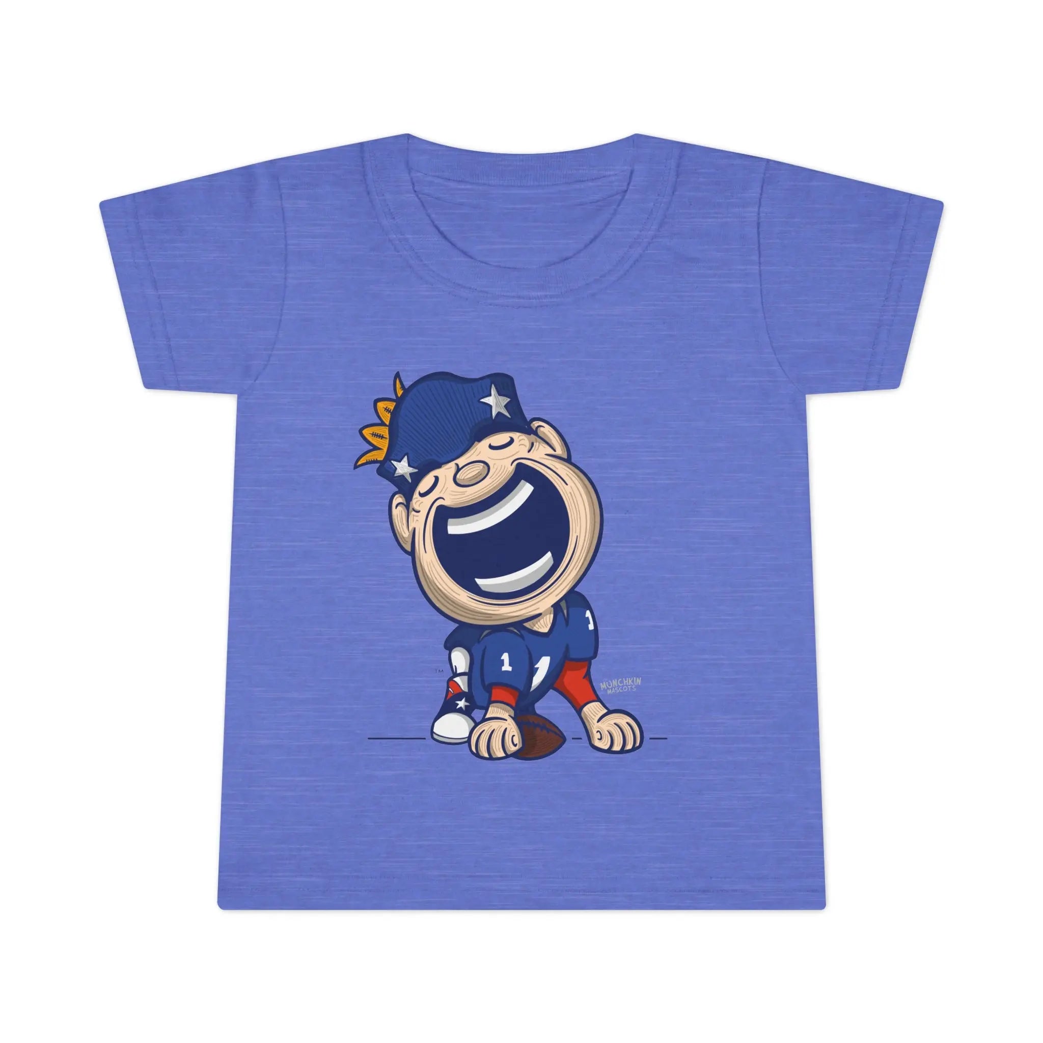 Toddler T-shirt - Blue Jersey - Lil' Pat NE Football Printify