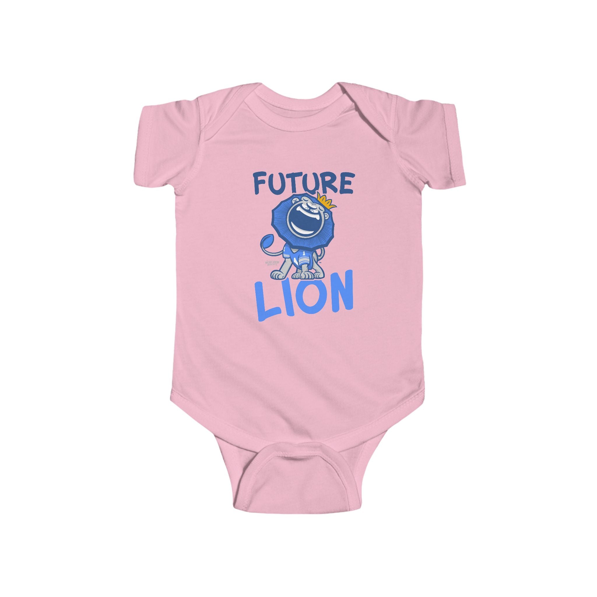 Detroit Football Newborn & Infant Lil' Roary 'Future' Jersey Bodysuit | Hand-Drawn Art | Gifts for Newborns