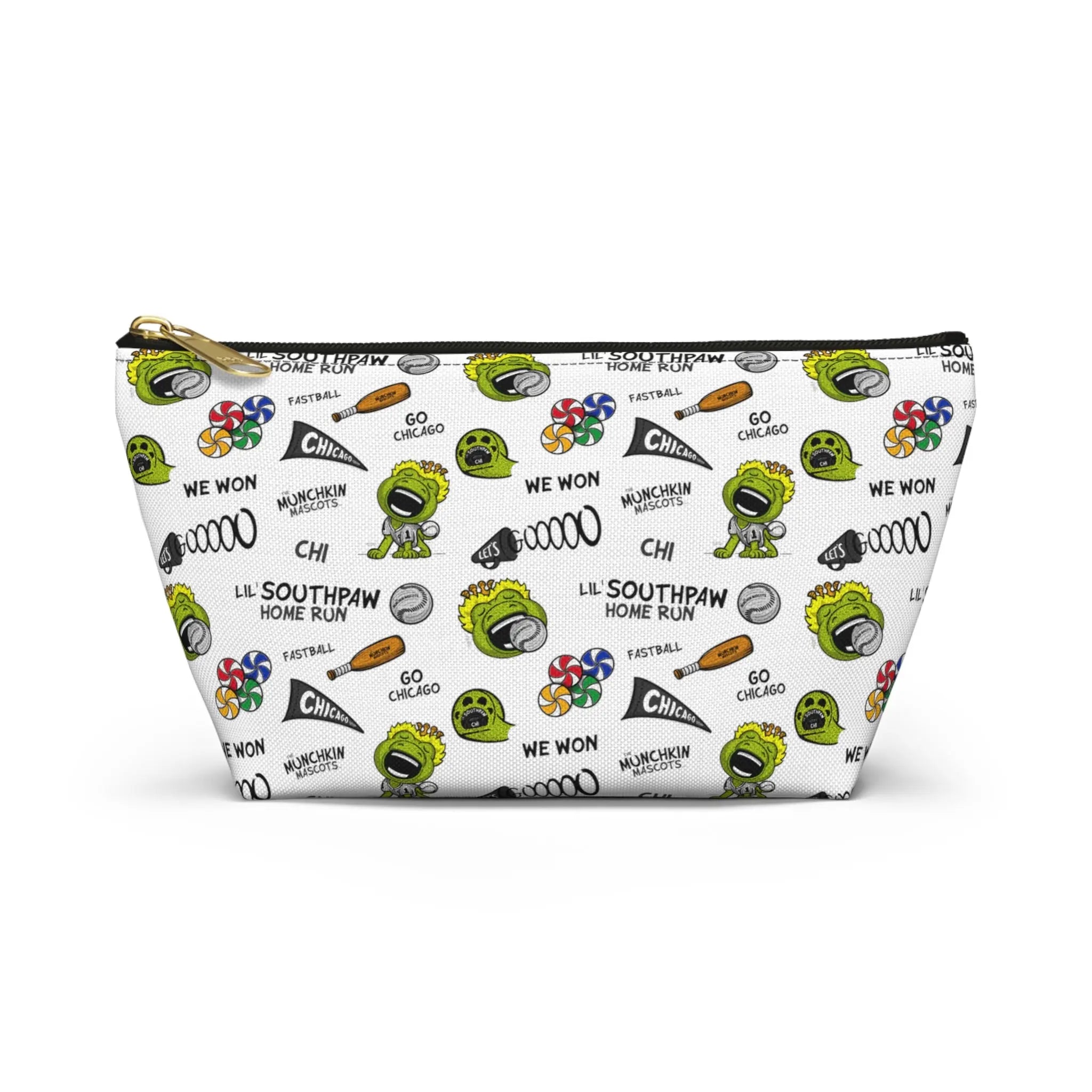 Accessory Pouch w T-bottom - Pattern - Lil' Southpaw CHI Baseball Printify