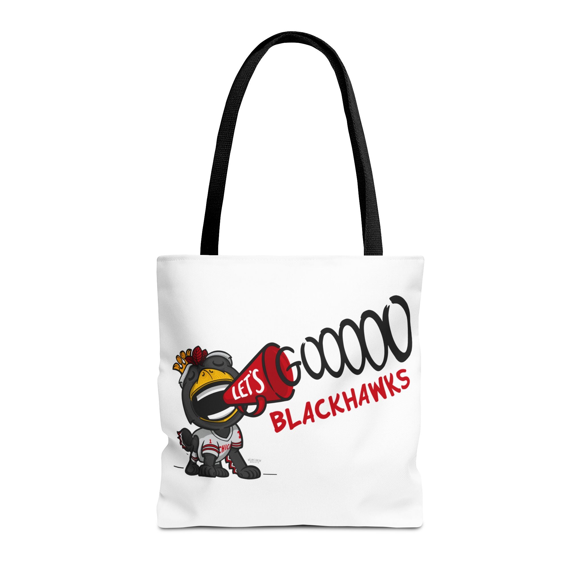 Chicago Hockey Tote Bag Lil' Tommy 'Let's Go' + Pattern | Hand-Drawn Art | Gifts for Parents