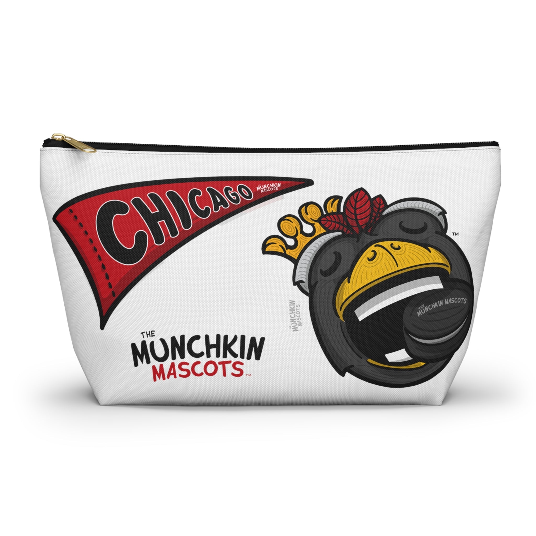 Accessory Pouch w T-bottom - Pattern - Lil' Tommy CHI Hockey Printify