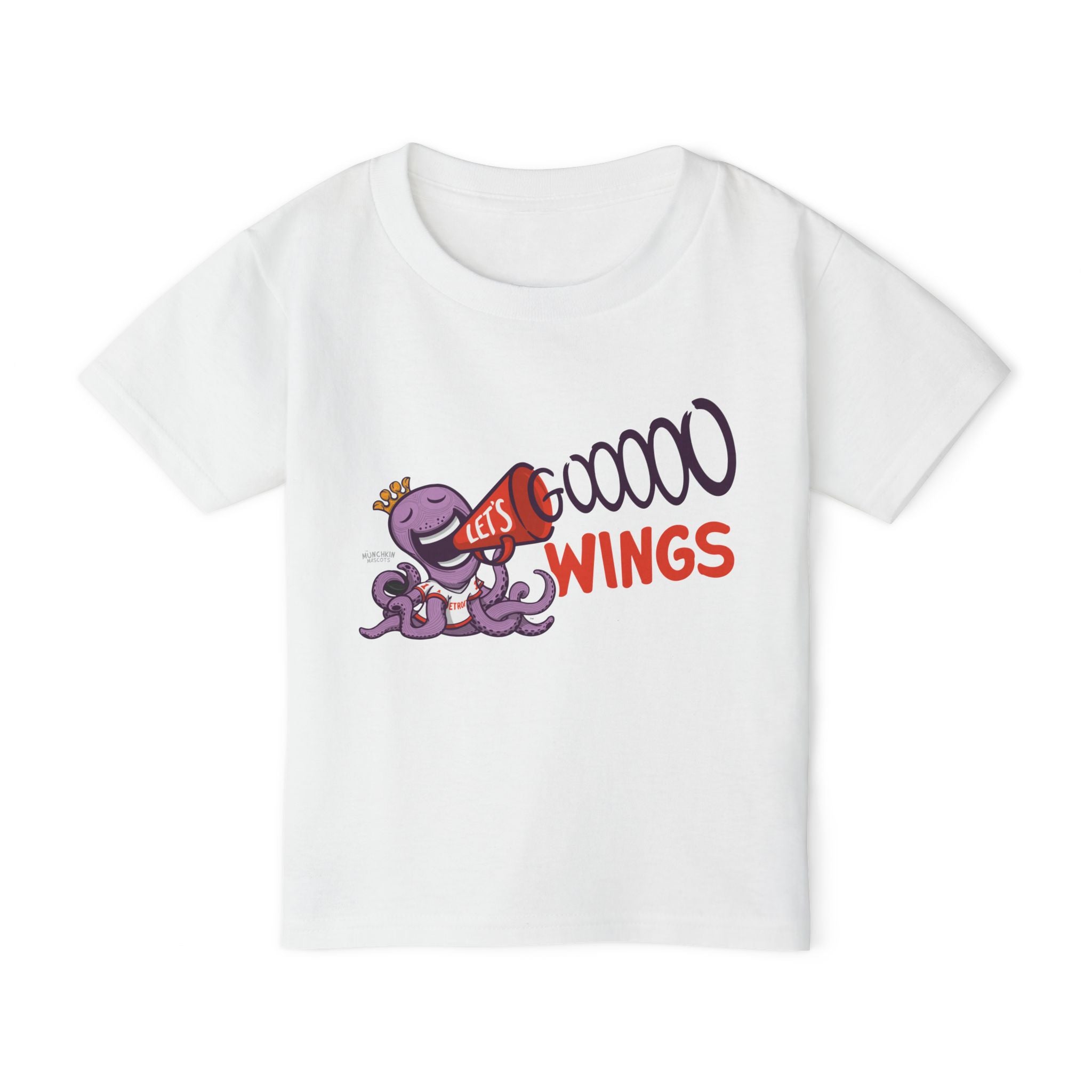 Detroit Hockey Toddler Tshirt Lil' Stanley 'Let's Go' | Hand-Drawn Art | Gifts for Kids