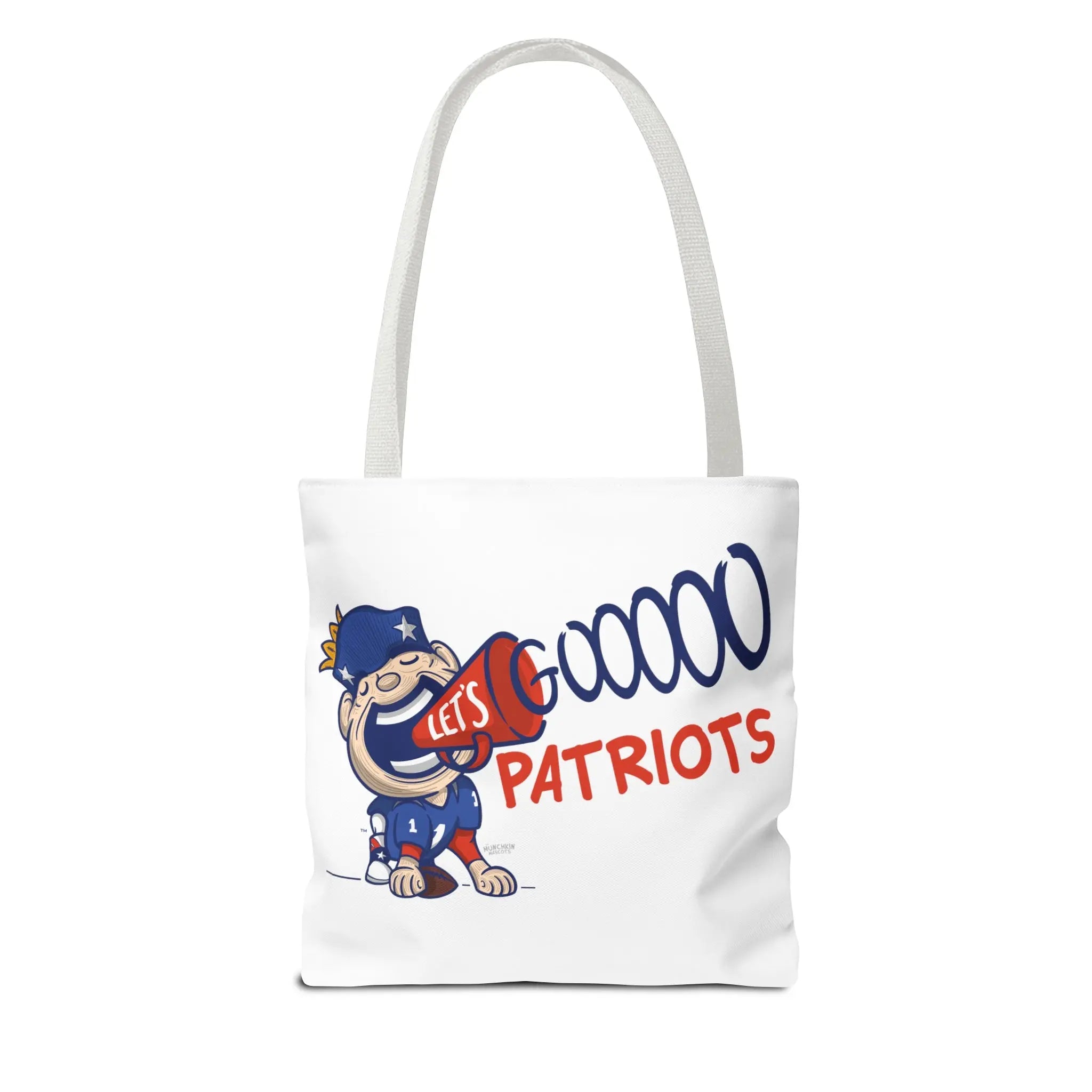 Tote Bag (AOP) - LOVE + Lets Go - Lil' Pat NE Football Printify