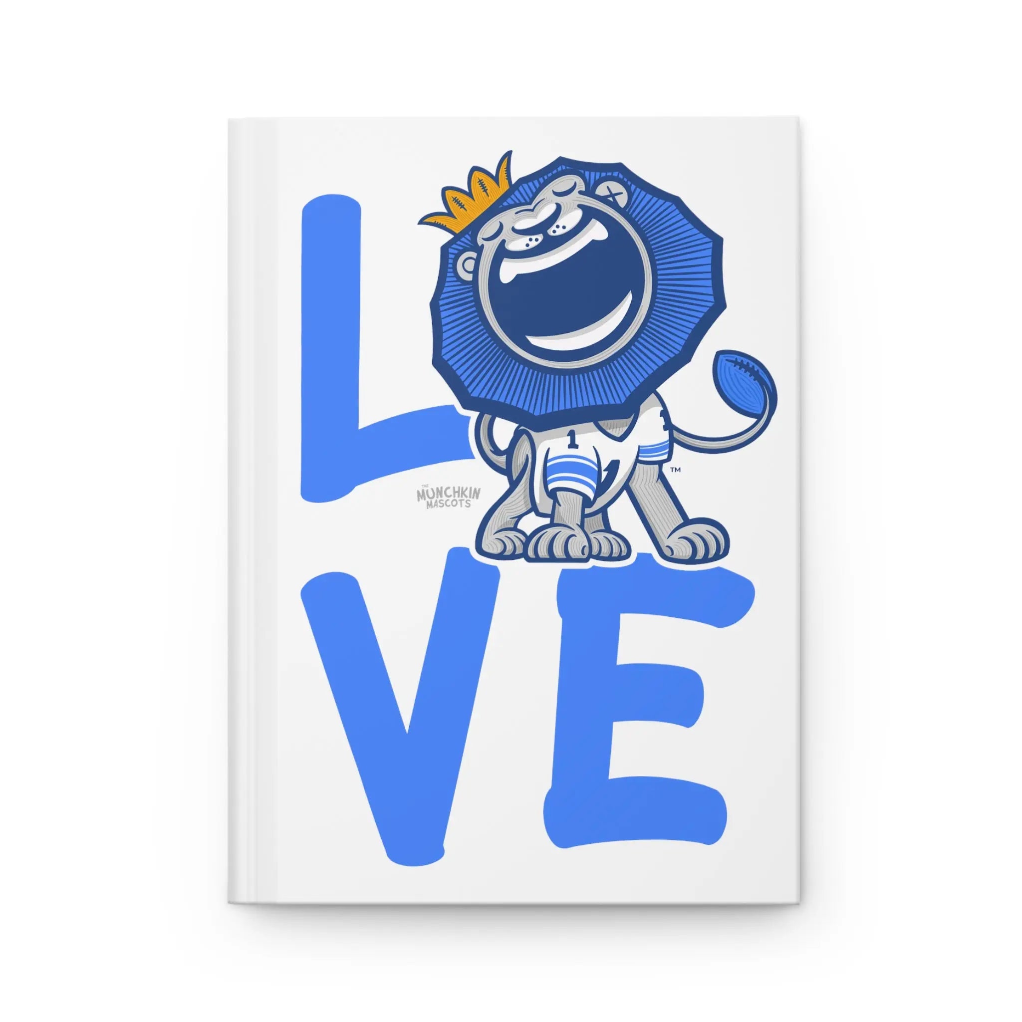 Hardcover Journal Matte - LOVE - Lil' Roary DET Football Printify