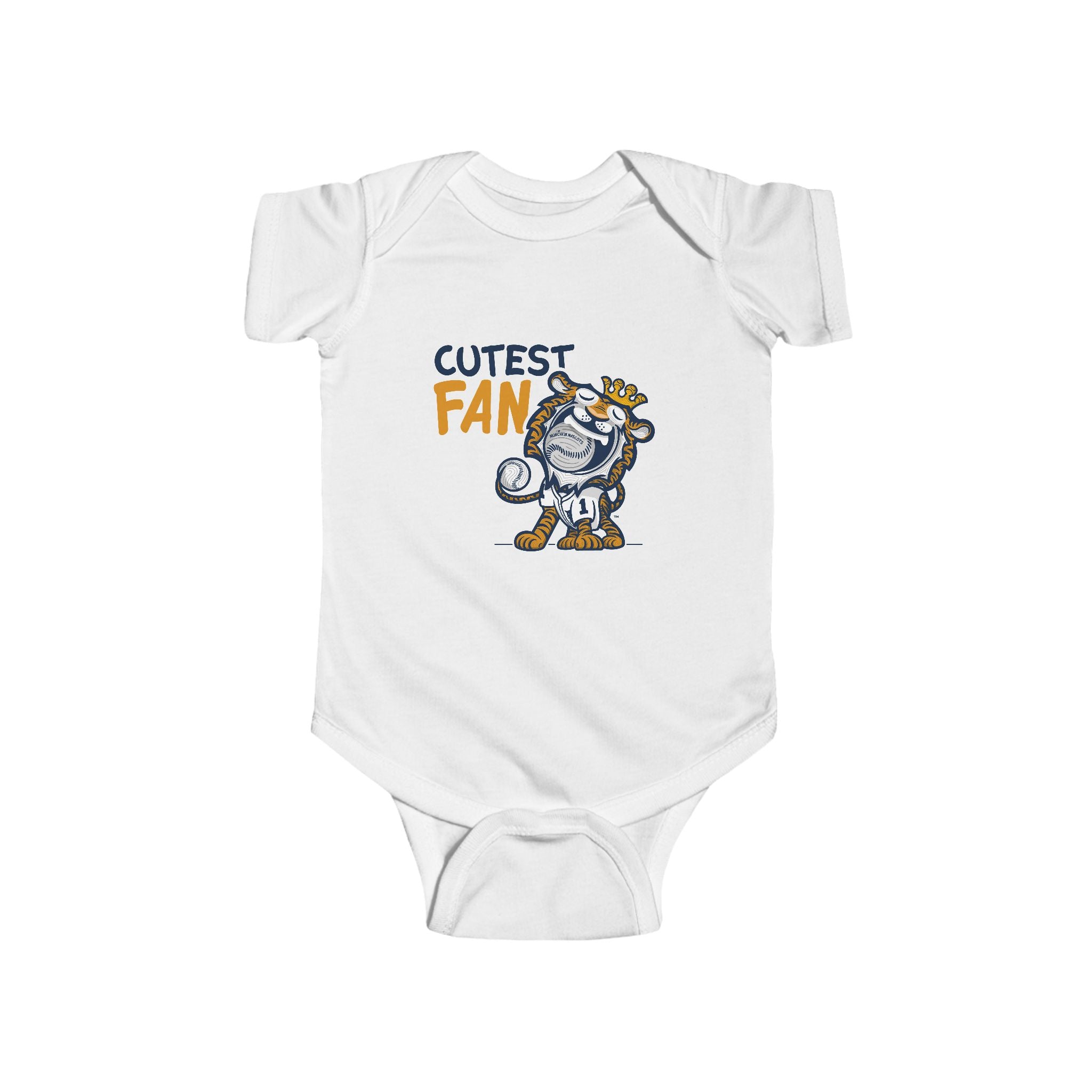 Detroit Baseball Newborn & Infant Lil' Paws 'Cutest Fan' Jersey Bodysuit | Hand-Drawn Art | Gifts for Newborns