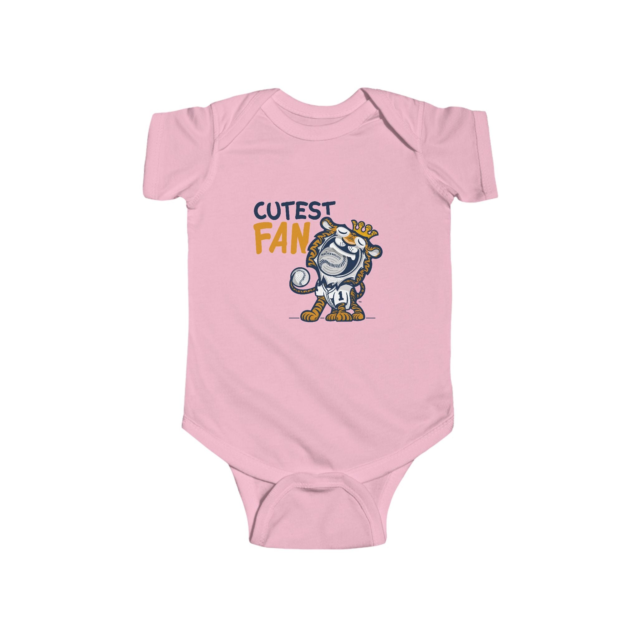 Detroit Baseball Newborn & Infant Lil' Paws 'Cutest Fan' Jersey Bodysuit | Hand-Drawn Art | Gifts for Newborns