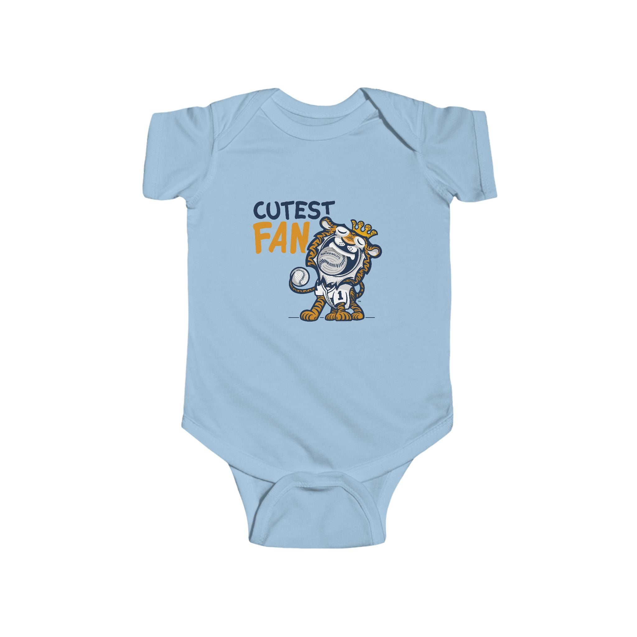 Detroit Baseball Newborn & Infant Lil' Paws 'Cutest Fan' Jersey Bodysuit | Hand-Drawn Art | Gifts for Newborns