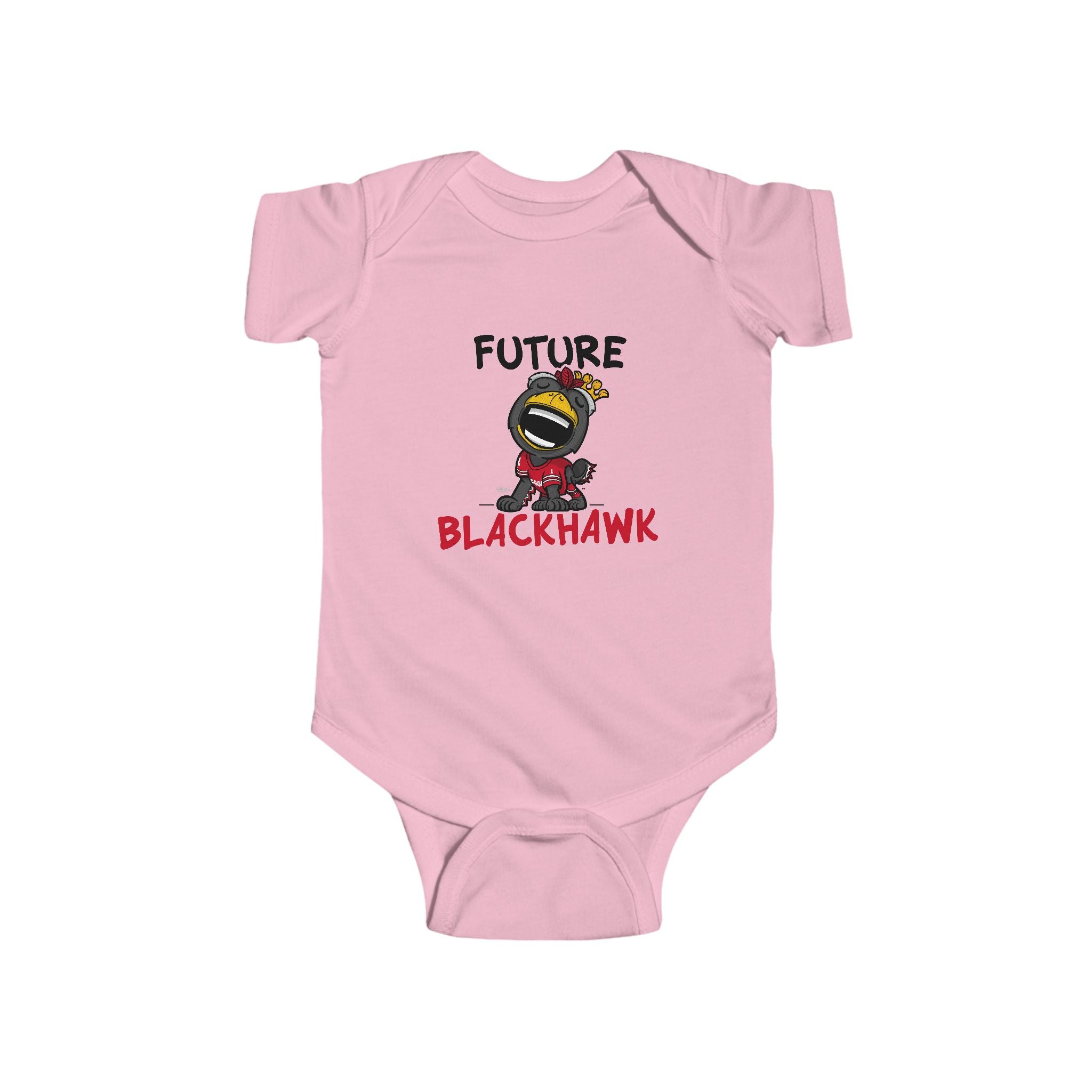 Chicago Hockey Newborn & Infant Lil' Tommy 'Future' Jersey Bodysuit | Hand-Drawn Art | Gifts for Newborns