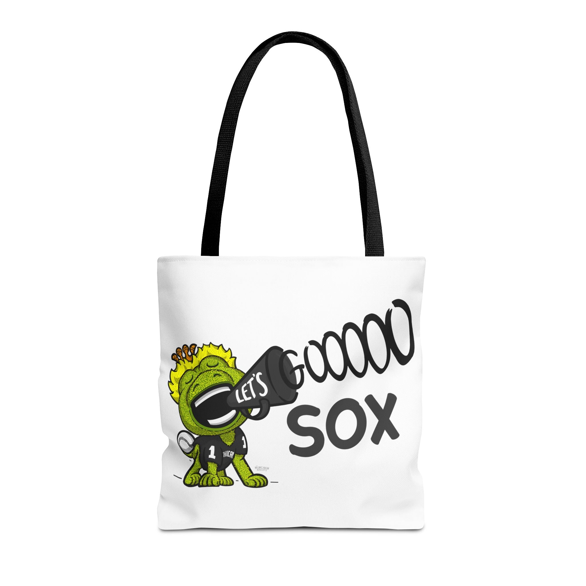 Chicago Baseball Tote Bag Lil' Southpaw 'Let's Go' + Pattern | Hand-Drawn Art | Gifts for Parents
