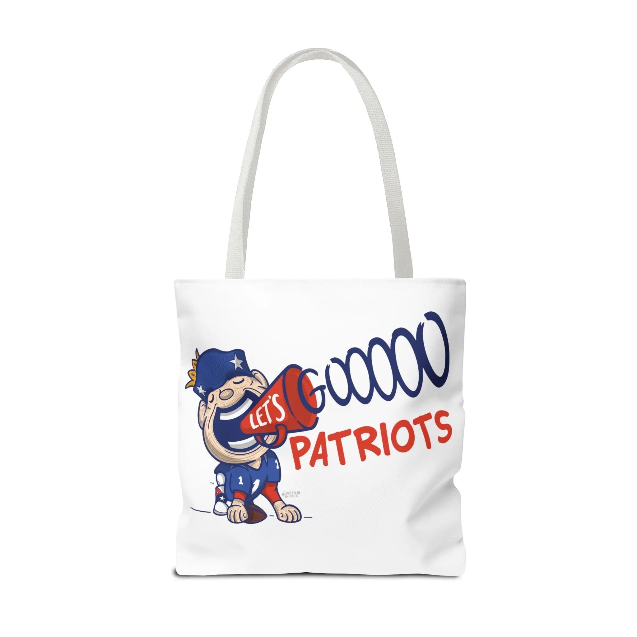 Tote Bag (AOP) - LOVE + Lets Go - Lil' Pat NE Football Printify