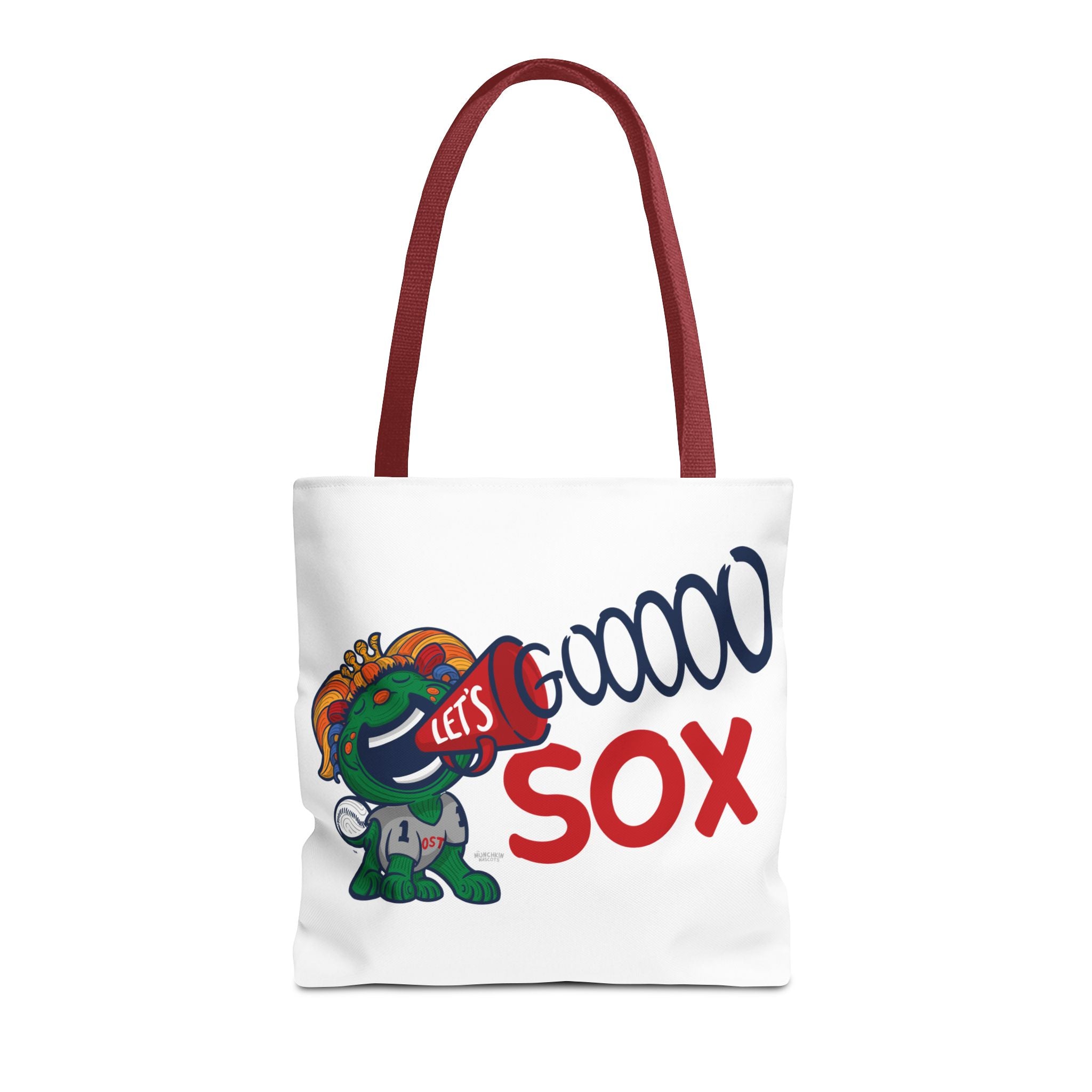 Boston Baseball Tote Bag Lil' Miss Tessie 'Let's Go' + Pattern | Hand-Drawn Art | Gifts for Parents
