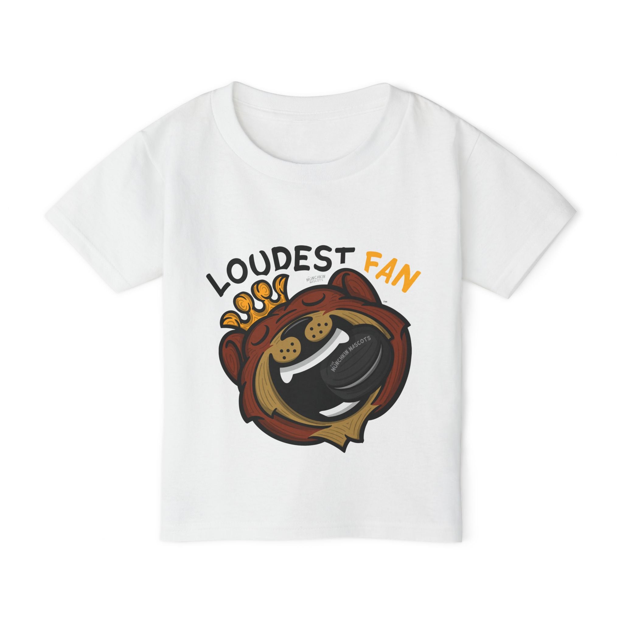 Boston Hockey Toddler Tshirt Lil' Blades 'Loudest Fan' | Hand-Drawn Art | Gifts for Kids