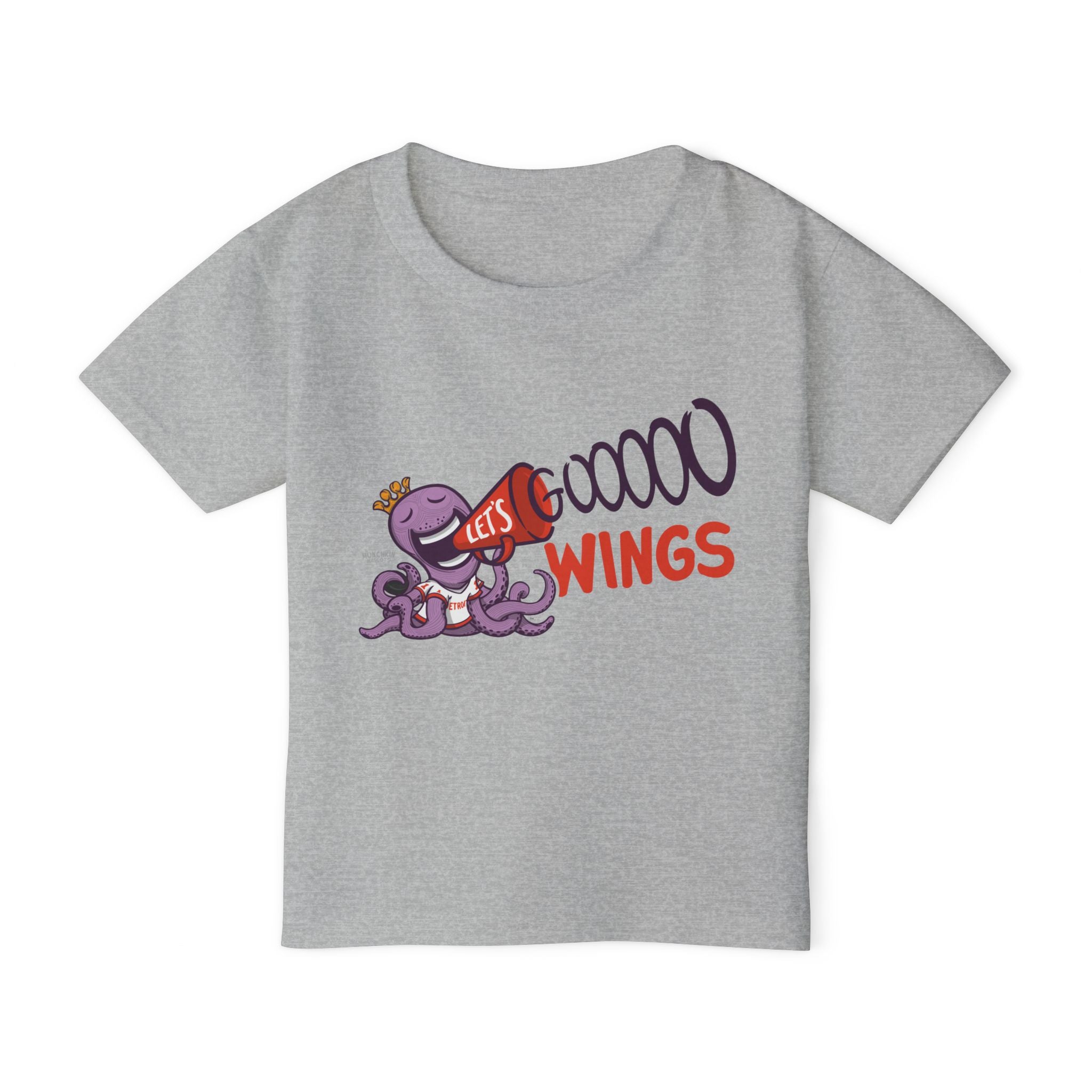 Detroit Hockey Toddler Tshirt Lil' Stanley 'Let's Go' | Hand-Drawn Art | Gifts for Kids