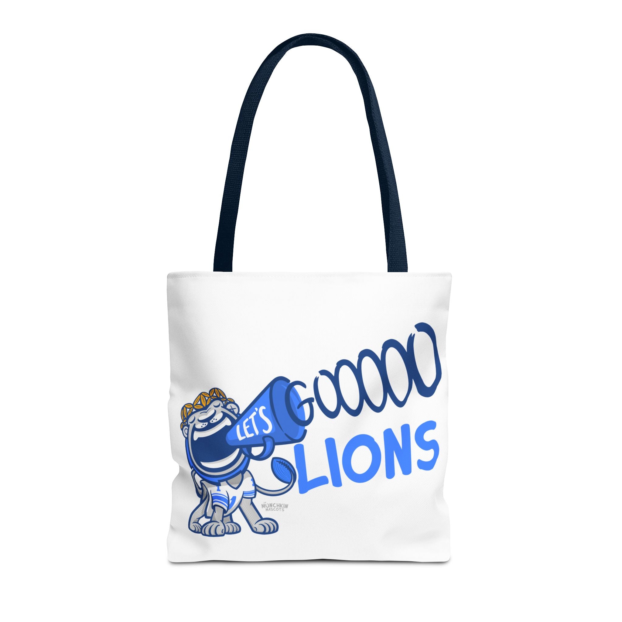 Detroit Football Tote Bag Lil' Miss Roary 'Let's Go' + Pattern | Hand-Drawn Art | Gifts for Parents
