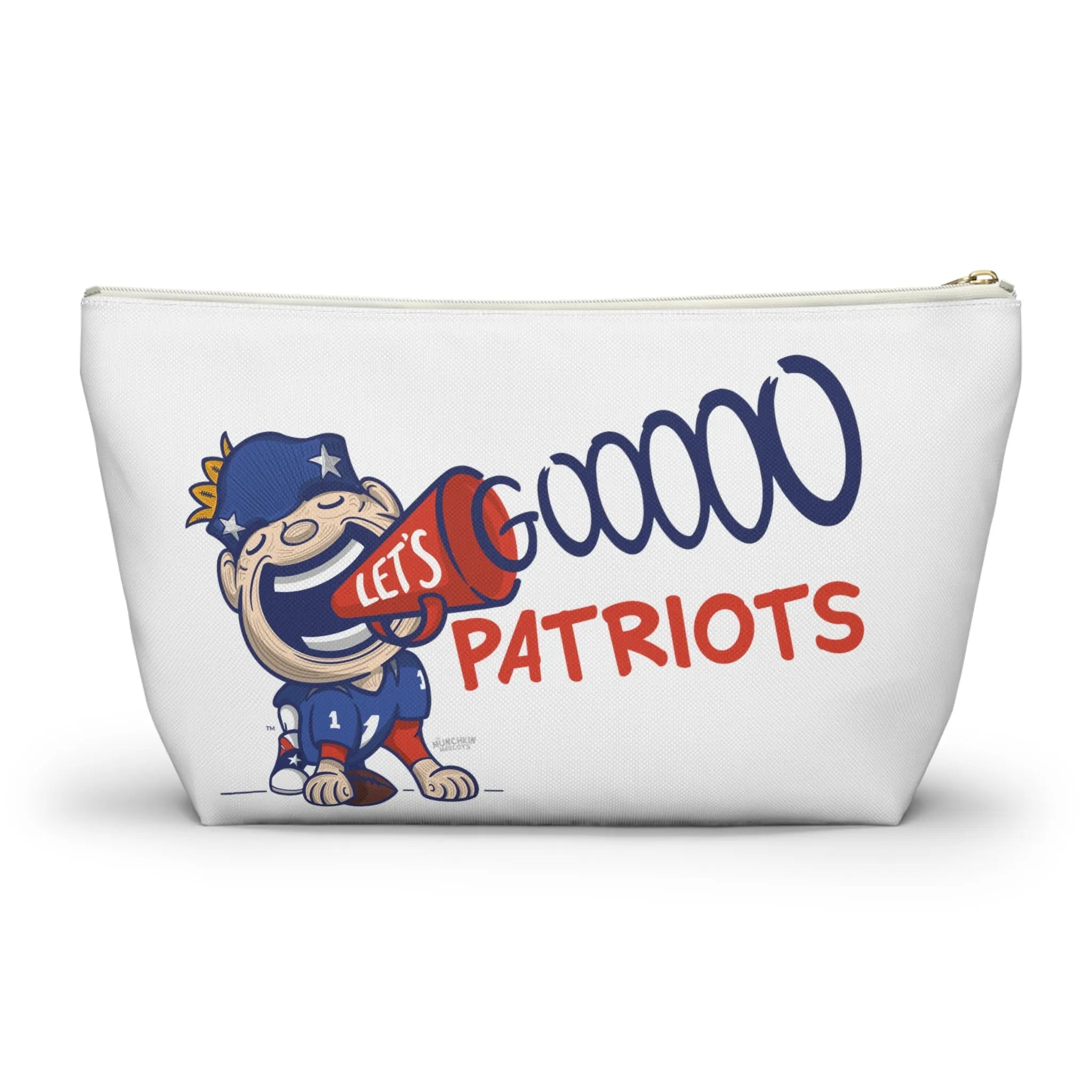 Accessory Pouch w T-bottom - Pattern - Lil' Pat NE Football Printify