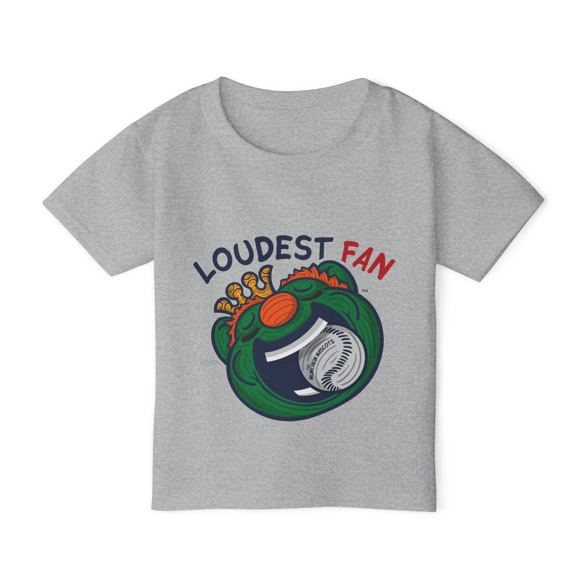 Boston Baseball Toddler Tshirt Lil' Wally 'Loudest Fan' | Hand-Drawn Art | Gifts for Kids