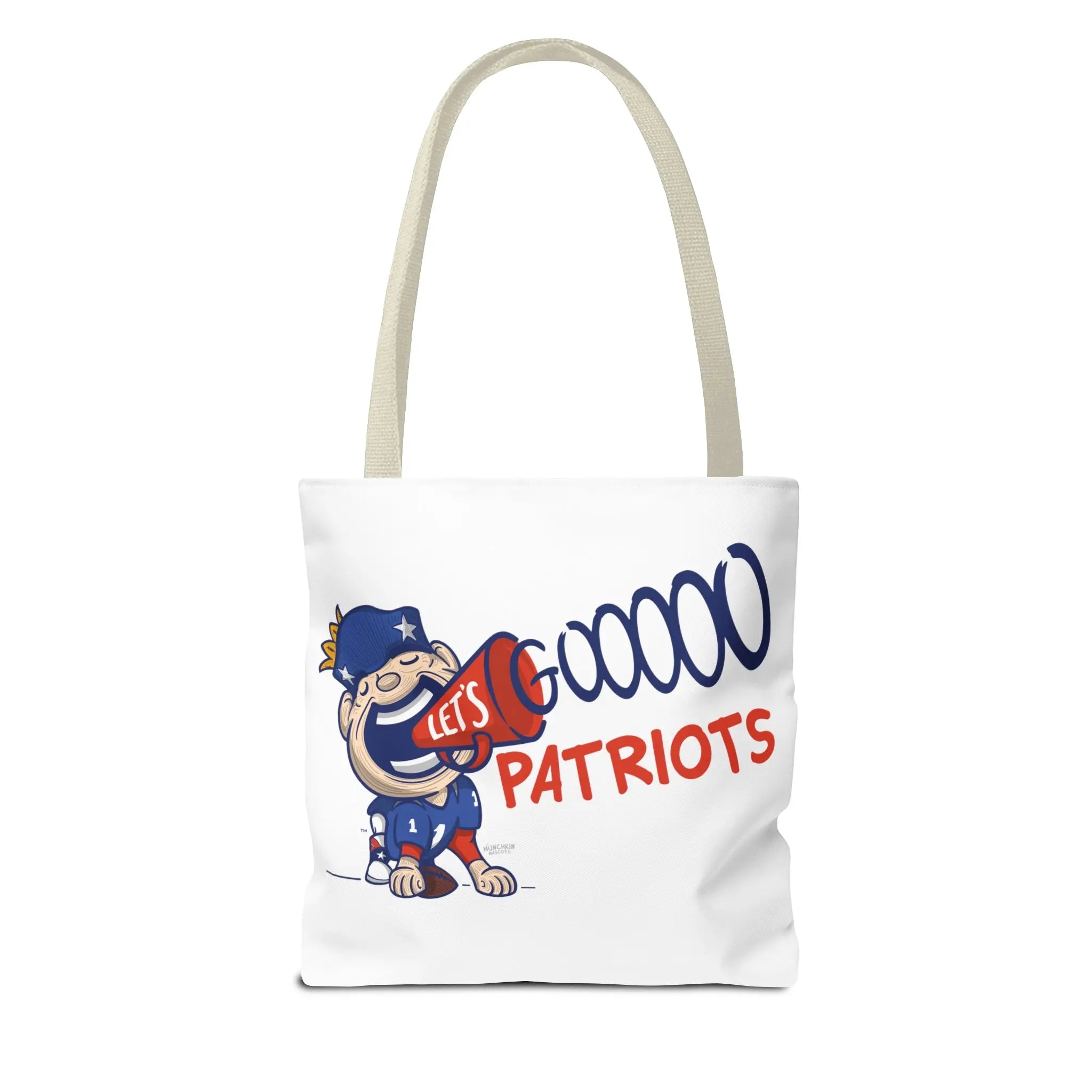 Tote Bag (AOP) - LOVE + Lets Go - Lil' Pat NE Football Printify