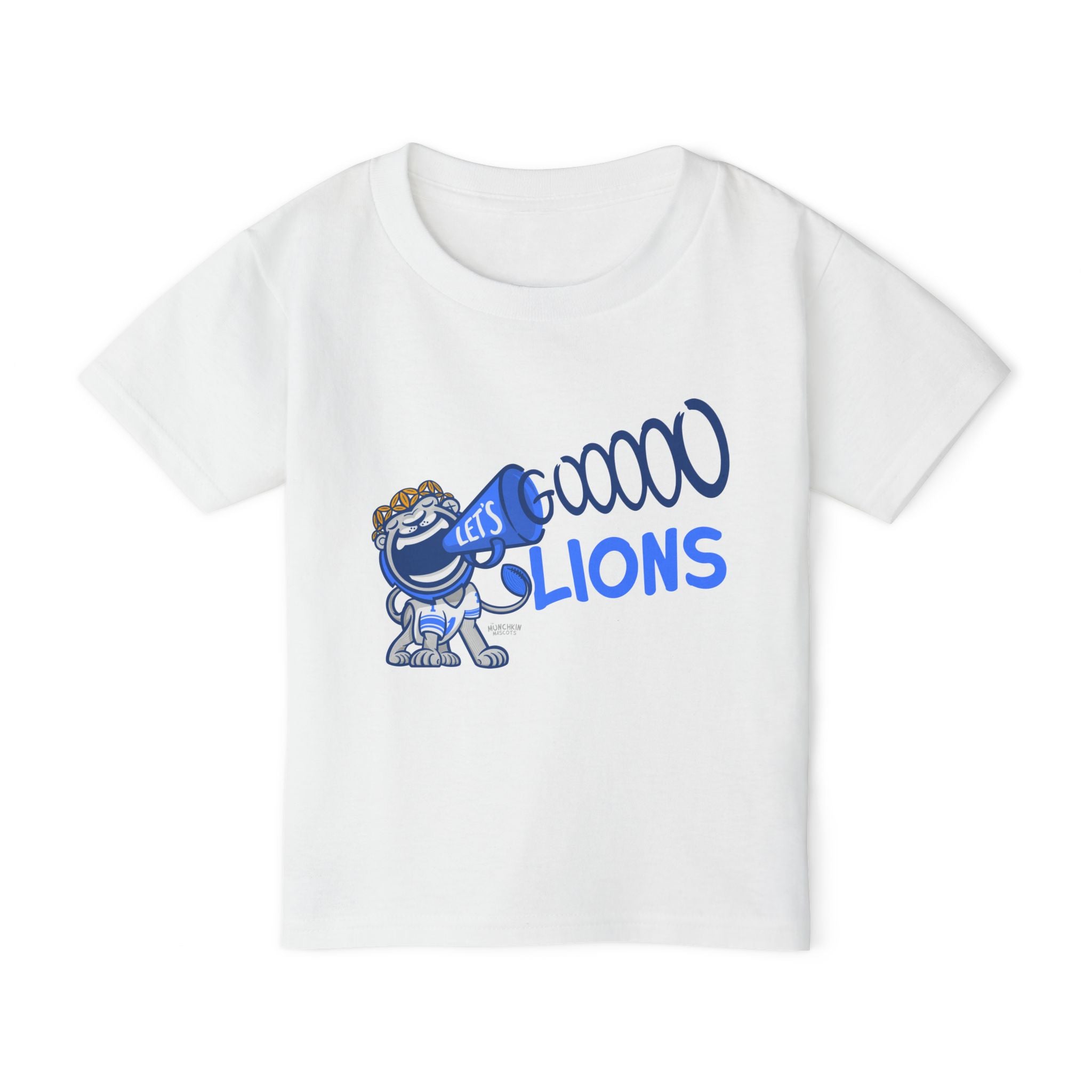 Detroit Football Toddler Tshirt Lil' Miss Roary 'Let's Go' | Hand-Drawn Art | Gifts for Kids