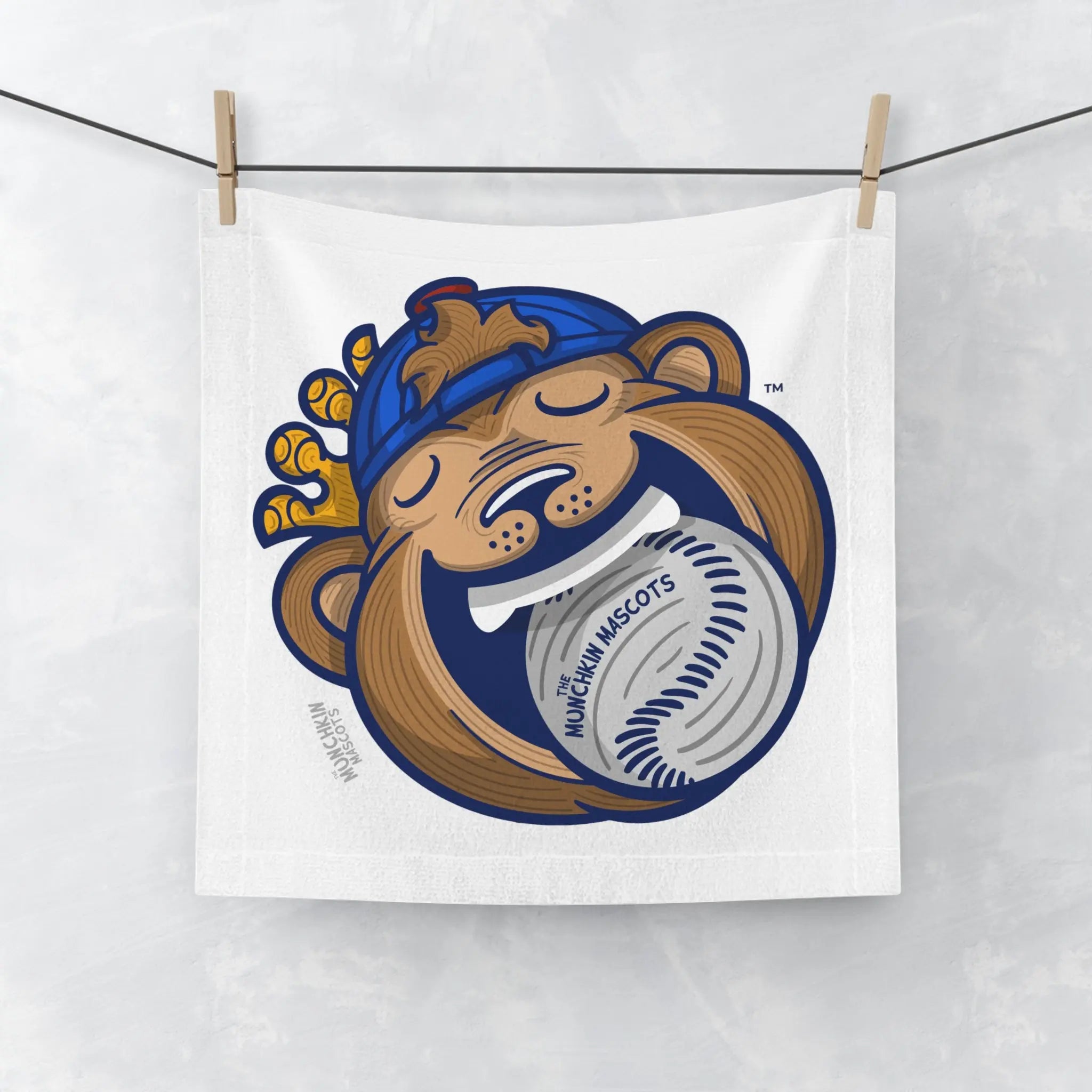 Face Towel - Mascot - Lil' Clark CHI Baseball Printify