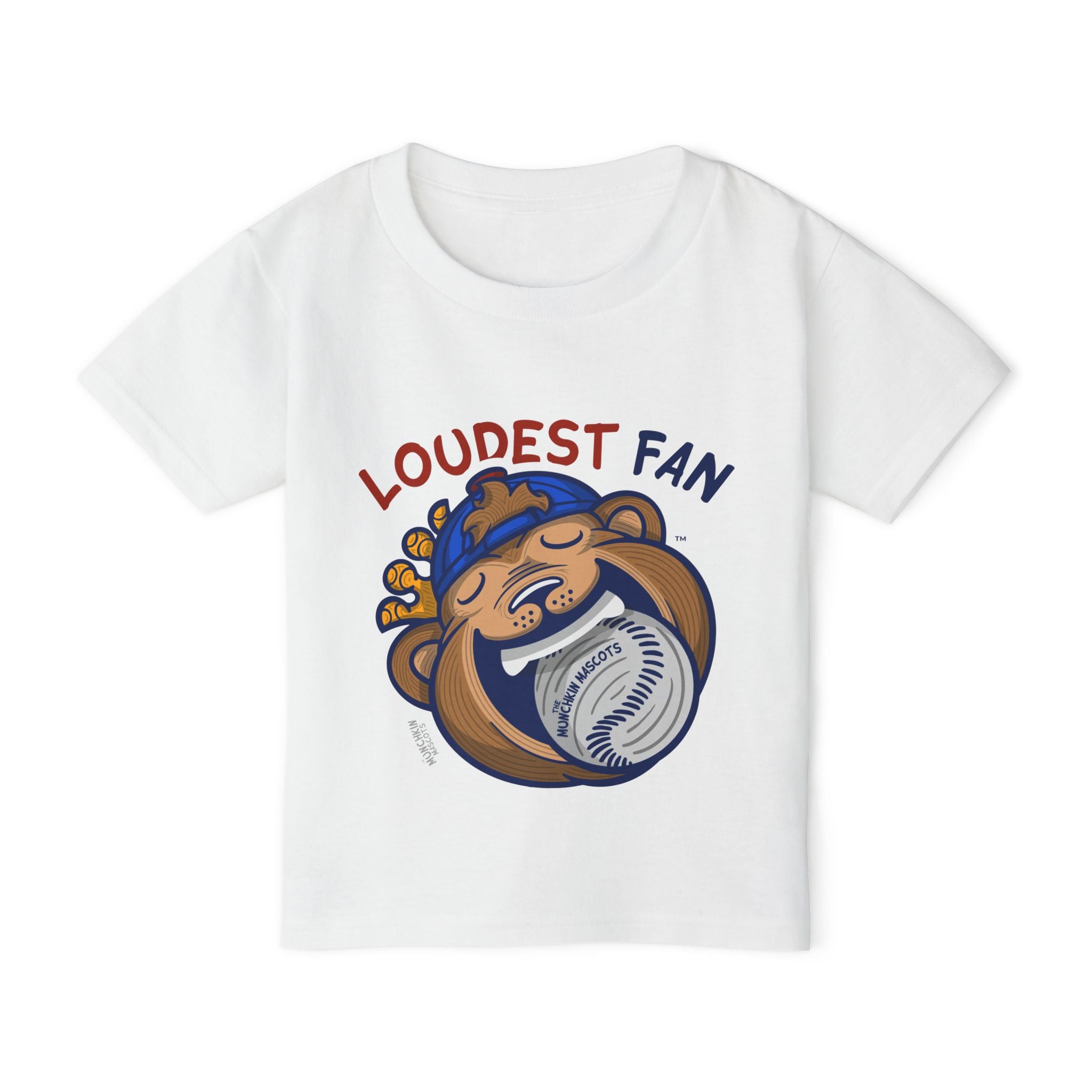 Chicago Baseball Toddler Tshirt Lil' Clark 'Loudest Fan' | Hand-Drawn Art | Gifts for Kids