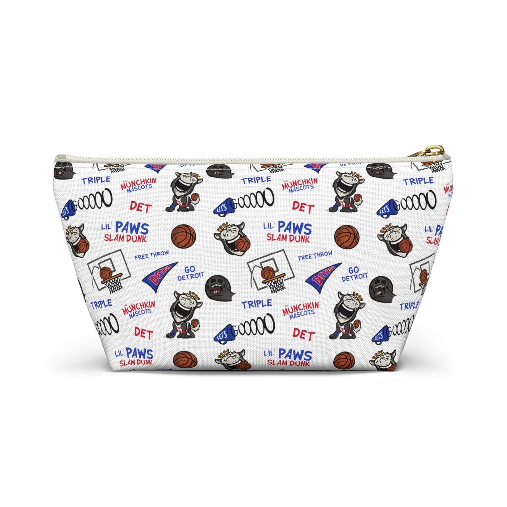 Accessory Pouch w T-bottom - Pattern- Lil' Hooper DET Basketball Printify