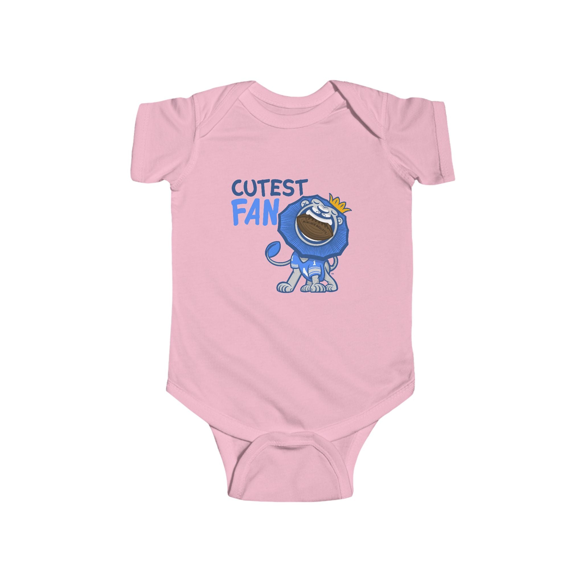 Detroit Football Newborn & Infant Lil' Roary 'Cutest Fan' Jersey Bodysuit | Hand-Drawn Art | Gifts for Newborns