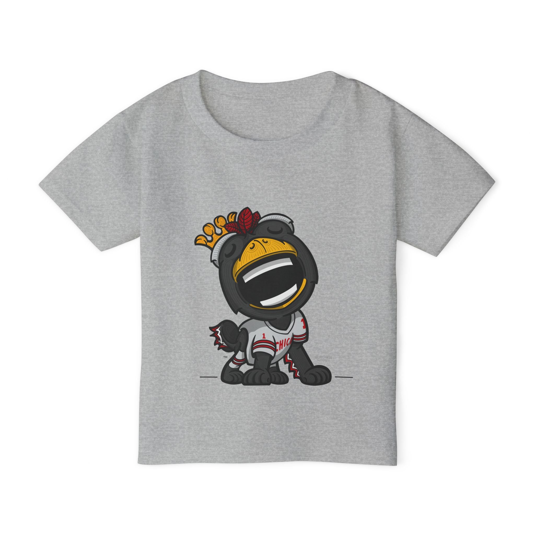 Chicago Hockey Toddler Tshirt Lil' Tommy 'Home/Away Mascot' | Hand-Drawn Art | Gifts for Kids