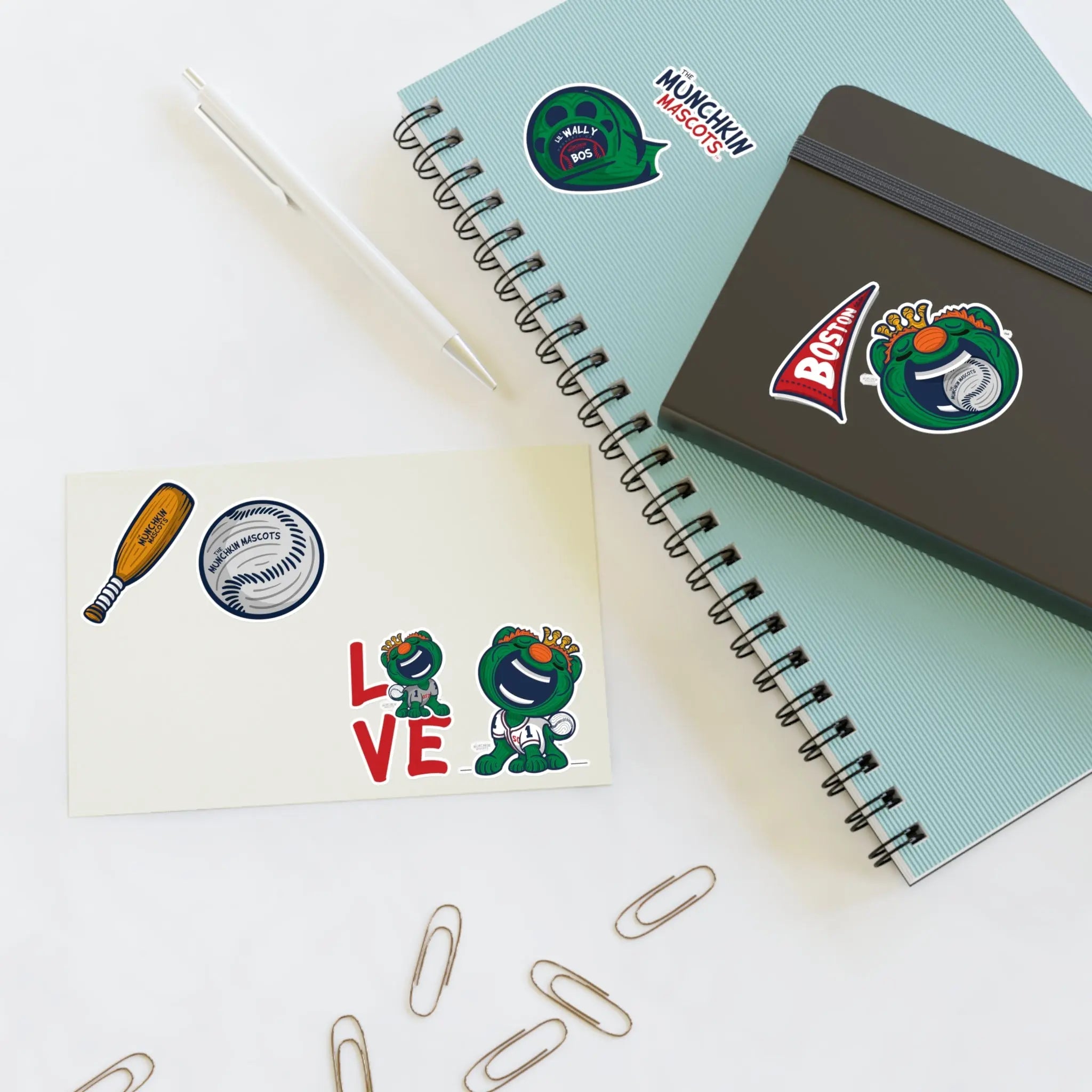 Sticker Sheets - Lil' Wally BOS Baseball Printify
