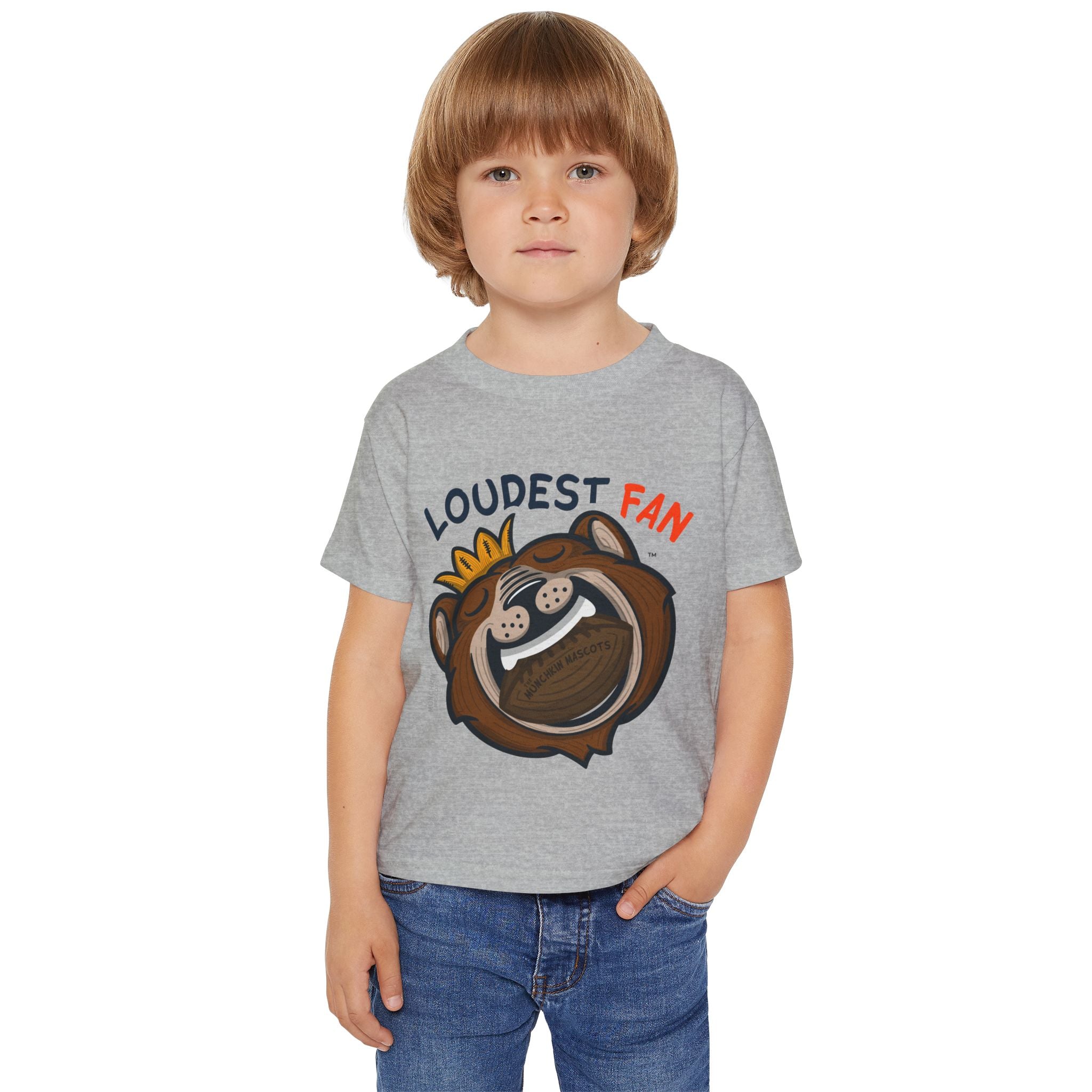 Chicago Football Toddler Tshirt Lil' Staley 'Loudest Fan' | Hand-Drawn Art | Gifts for Kids