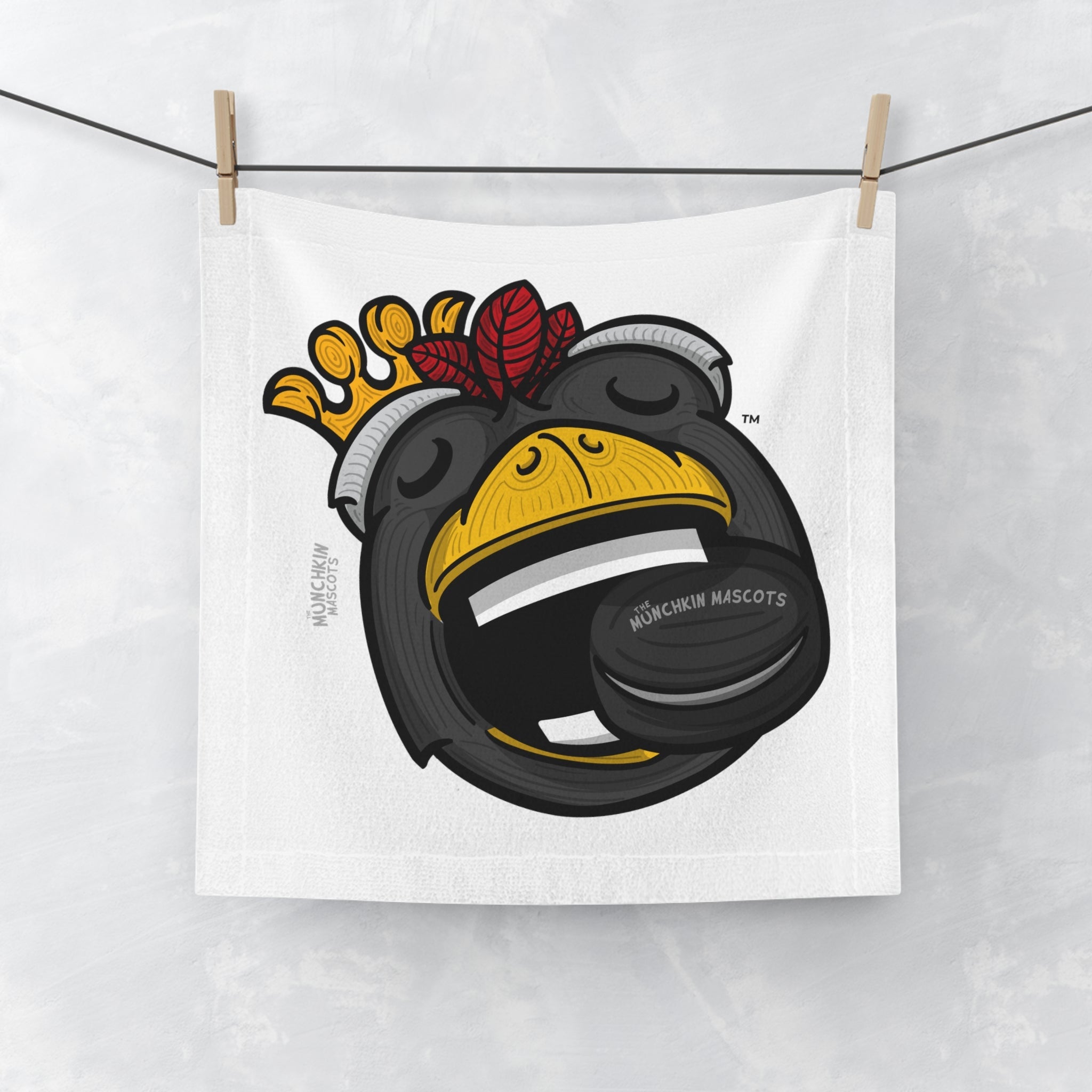 Face Towel - Mascot - Lil' Tommy CHI Hockey Printify