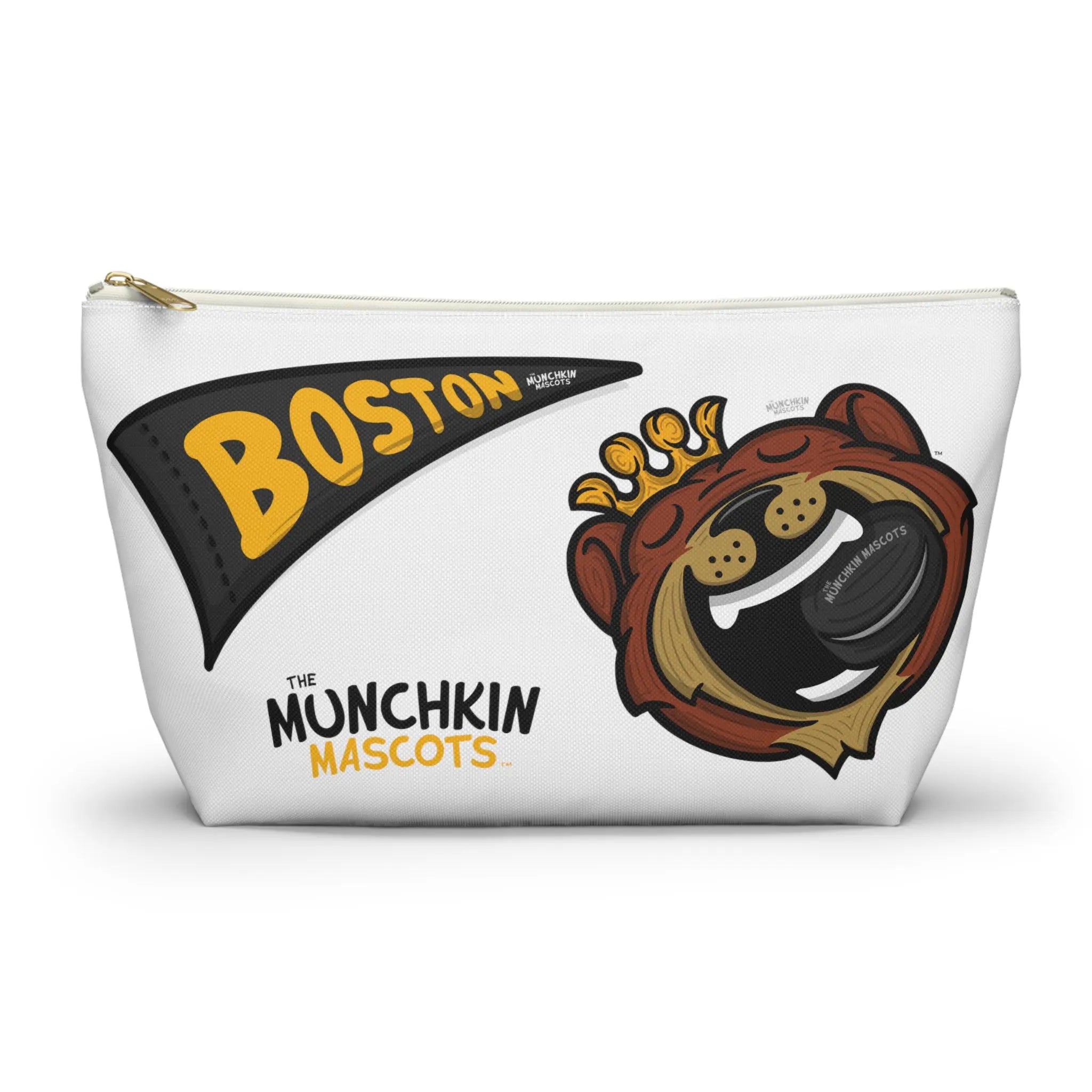 Accessory Pouch w T-bottom - Pattern - Lil' Blades BOS Hockey Printify