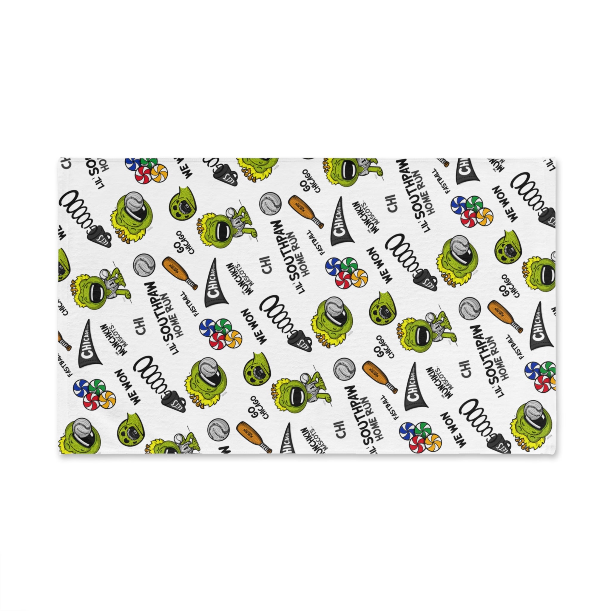 Chicago Baseball Hand Towel Lil' Southpaw Pattern | Hand-Drawn Art | Gifts for Kids