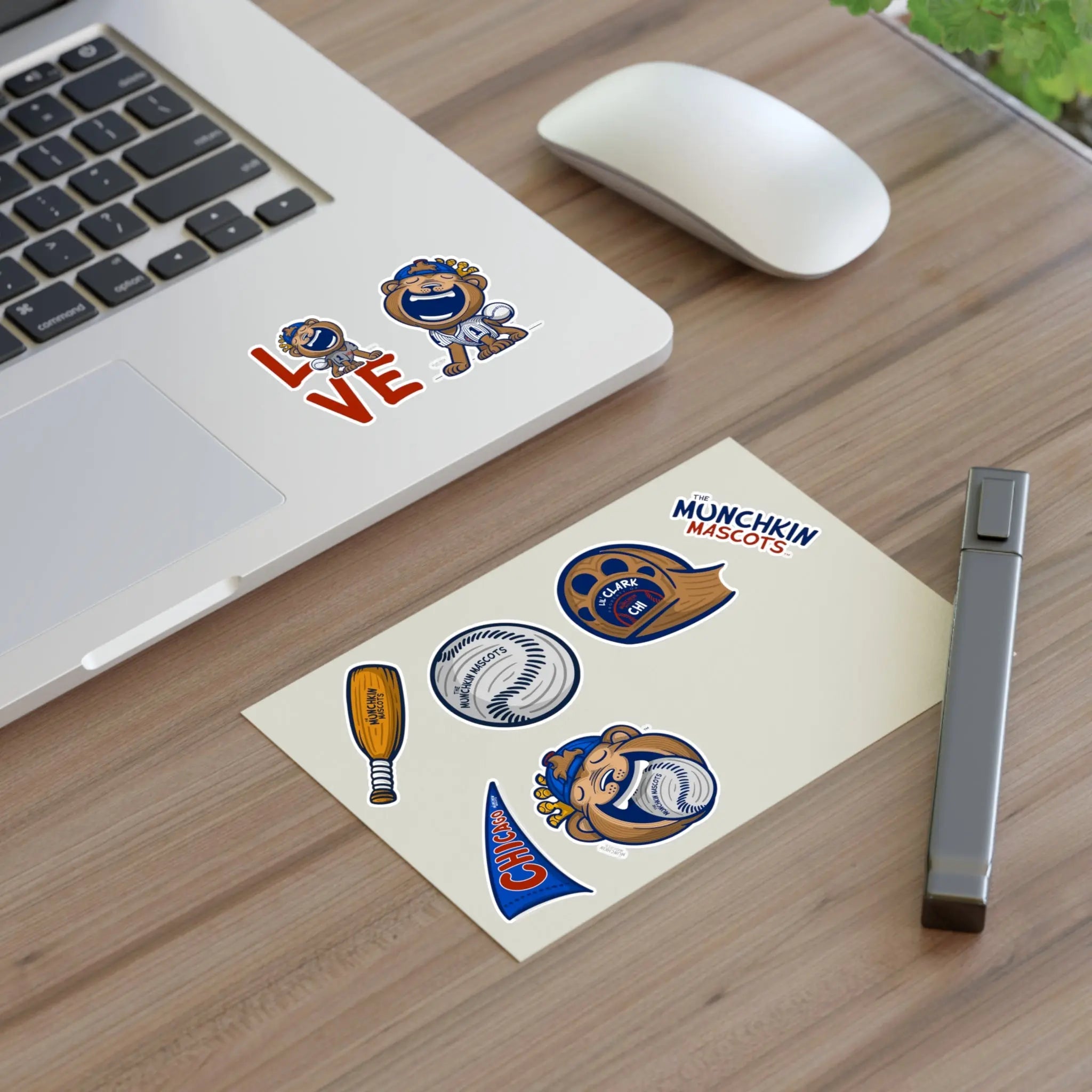 Sticker Sheets - Lil' Clark CHI Baseball Printify