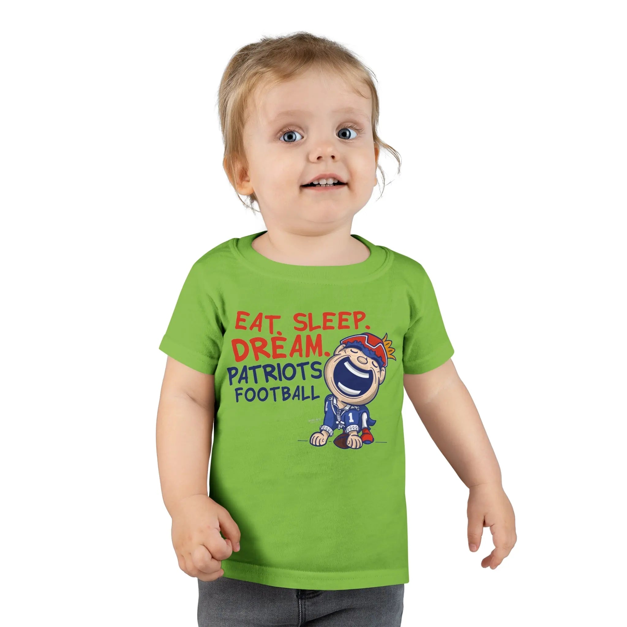 Toddler T-shirt - Eat Sleep Dream - Lil' Pat NE Football Printify