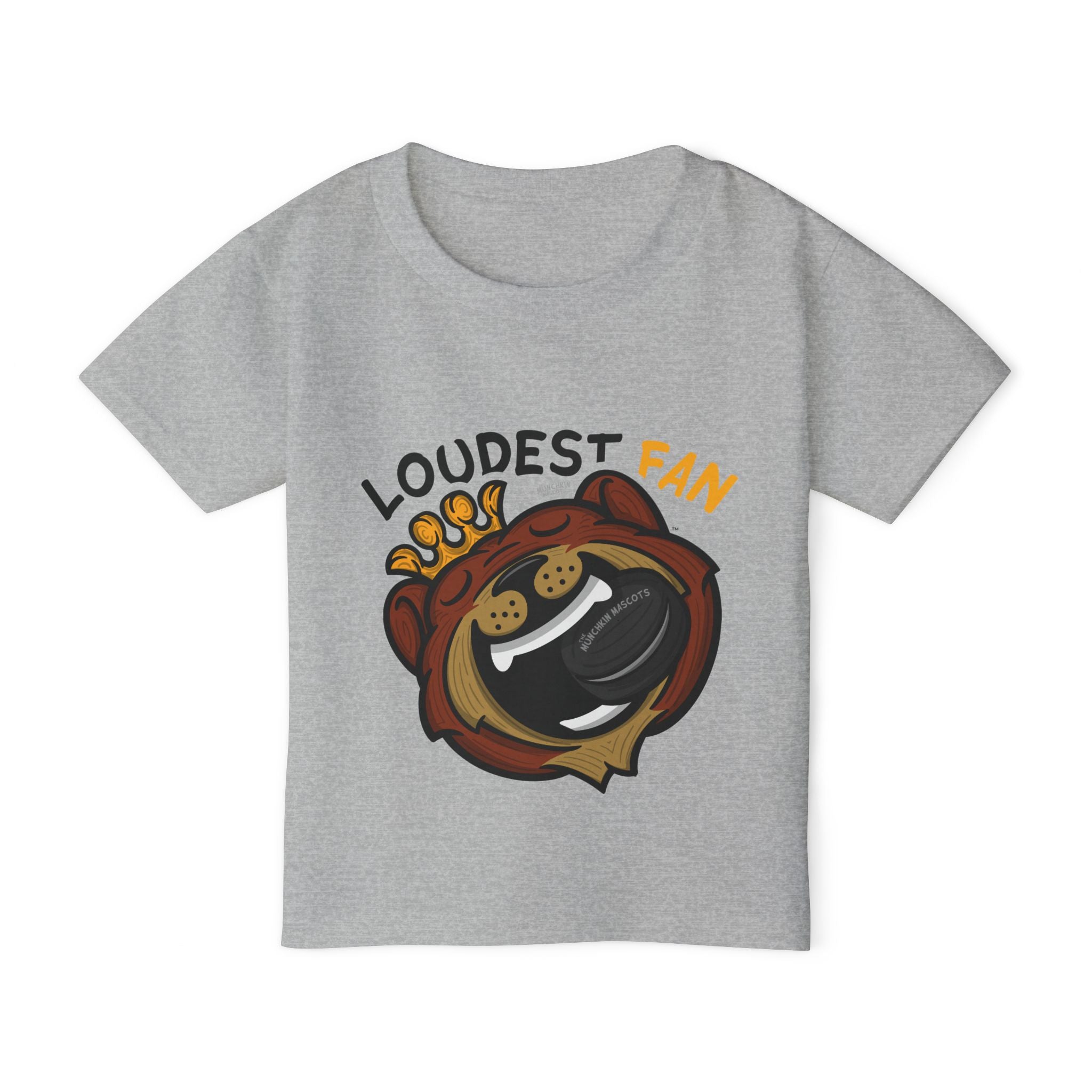 Boston Hockey Toddler Tshirt Lil' Blades 'Loudest Fan' | Hand-Drawn Art | Gifts for Kids
