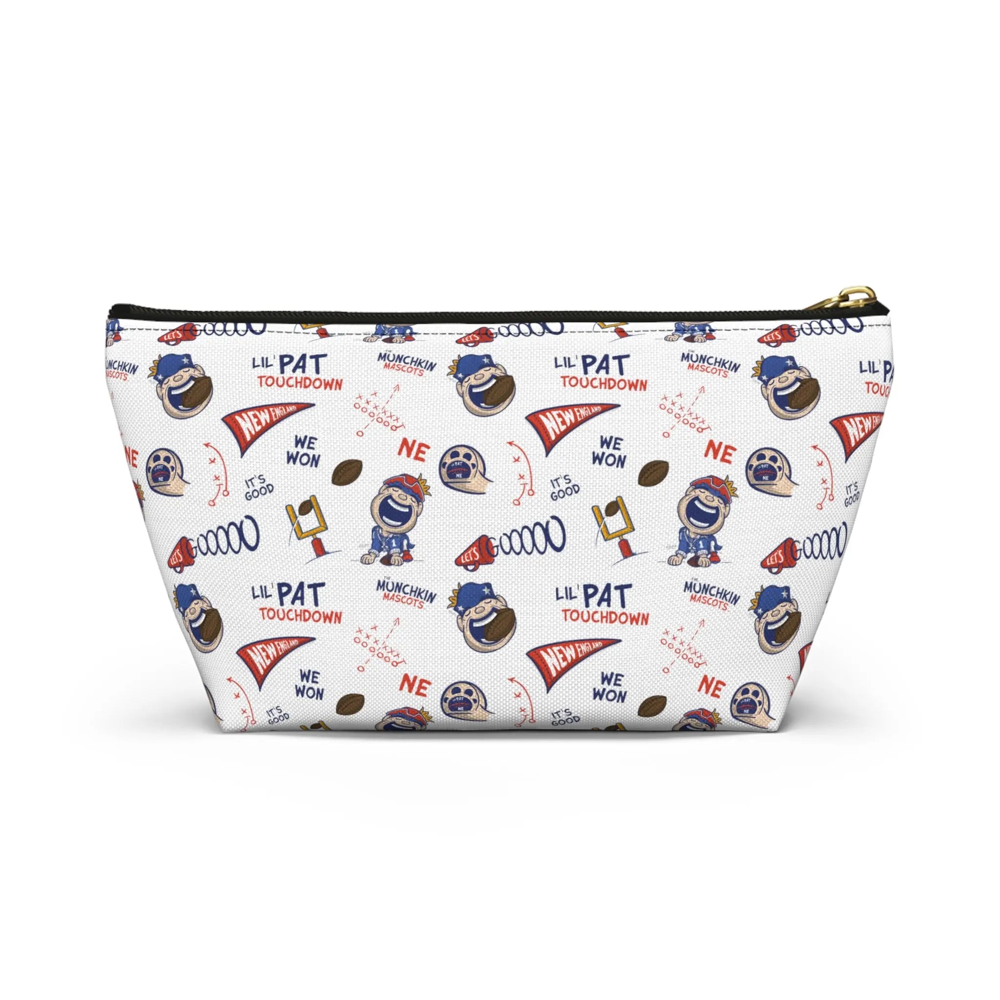 Accessory Pouch w T-bottom - Pattern - Lil' Pat NE Football Printify
