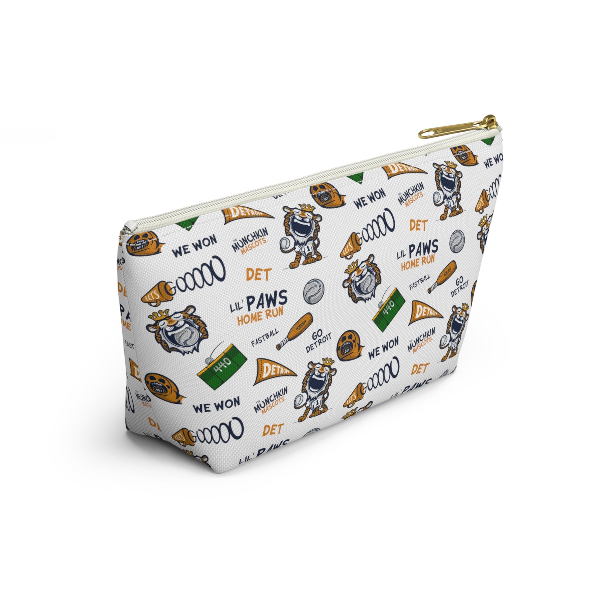 Accessory Pouch w T-bottom - Pattern - Lil' Paws DET Baseball Printify