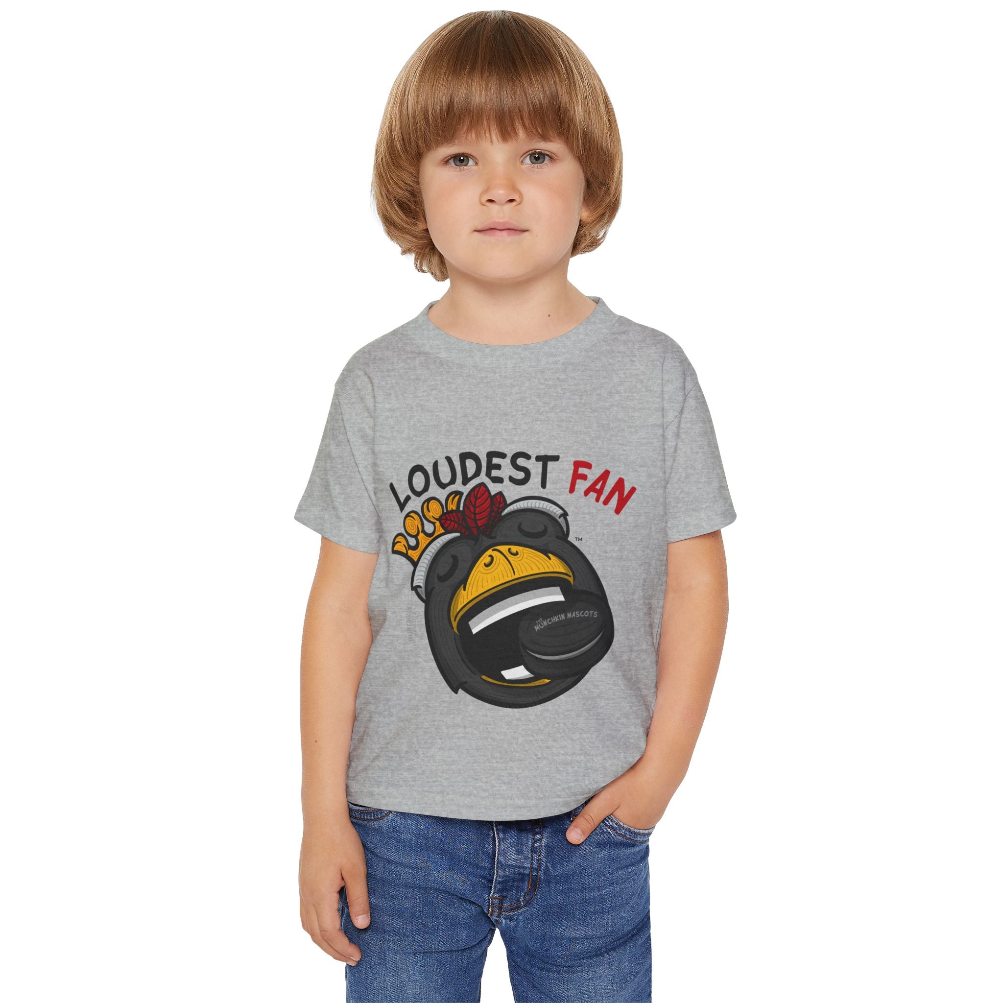 Chicago Hockey Toddler Tshirt Lil' Tommy 'Loudest Fan' | Hand-Drawn Art | Gifts for Kids
