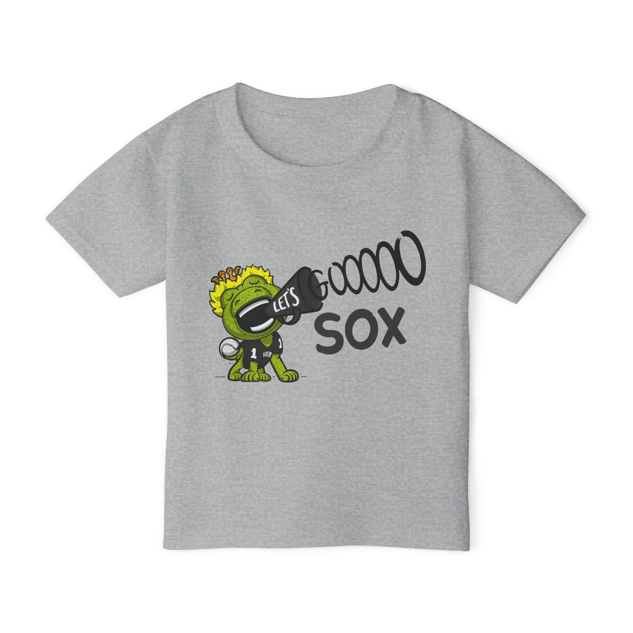 Chicago Baseball Toddler Tshirt Lil' Southpaw 'Let's Go' | Hand-Drawn Art | Gifts for Kids