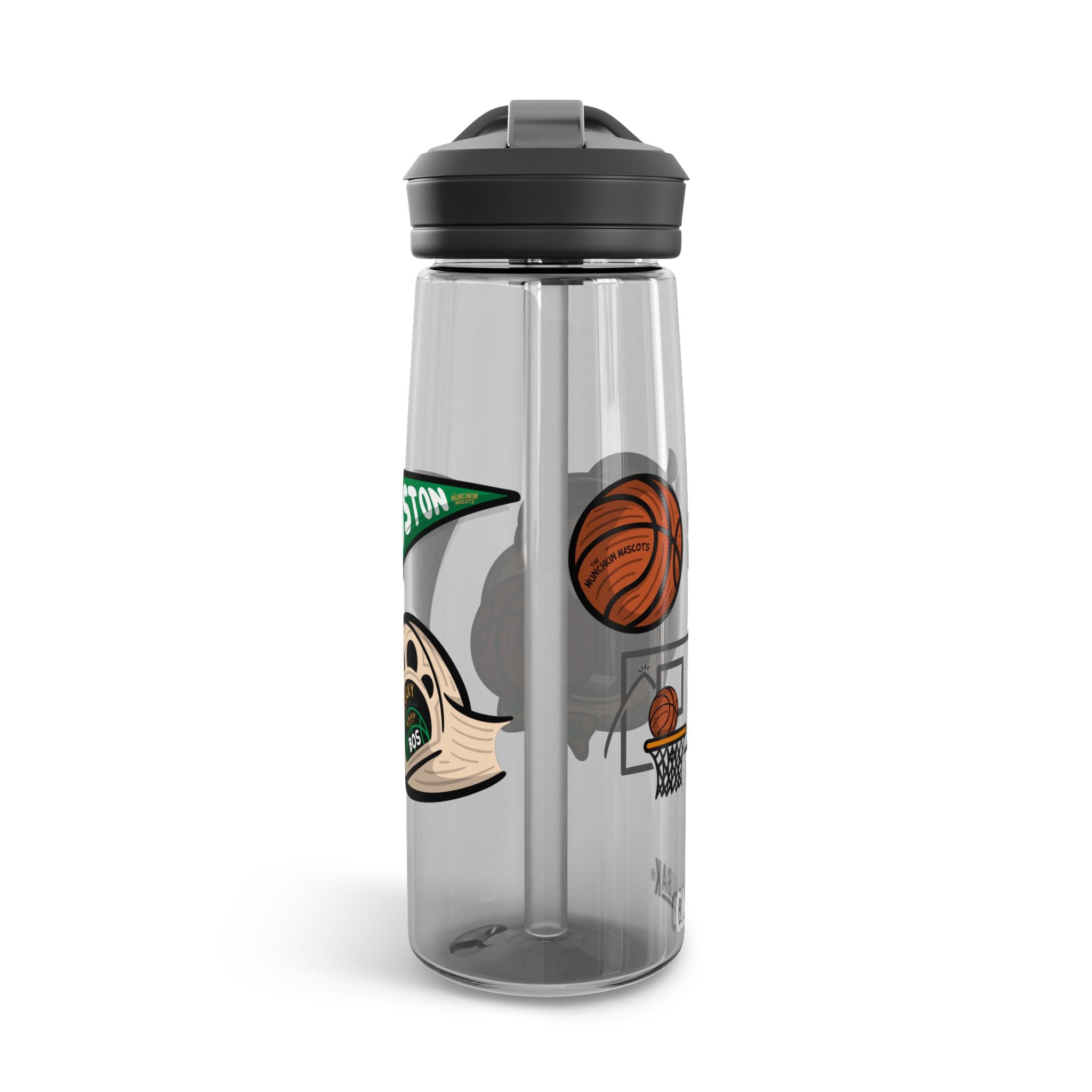 Boston Basketball CamelBak Eddy® Lil' Lucky Water Bottle, 20oz\25oz | Hand-Drawn Art | Gifts for Kids