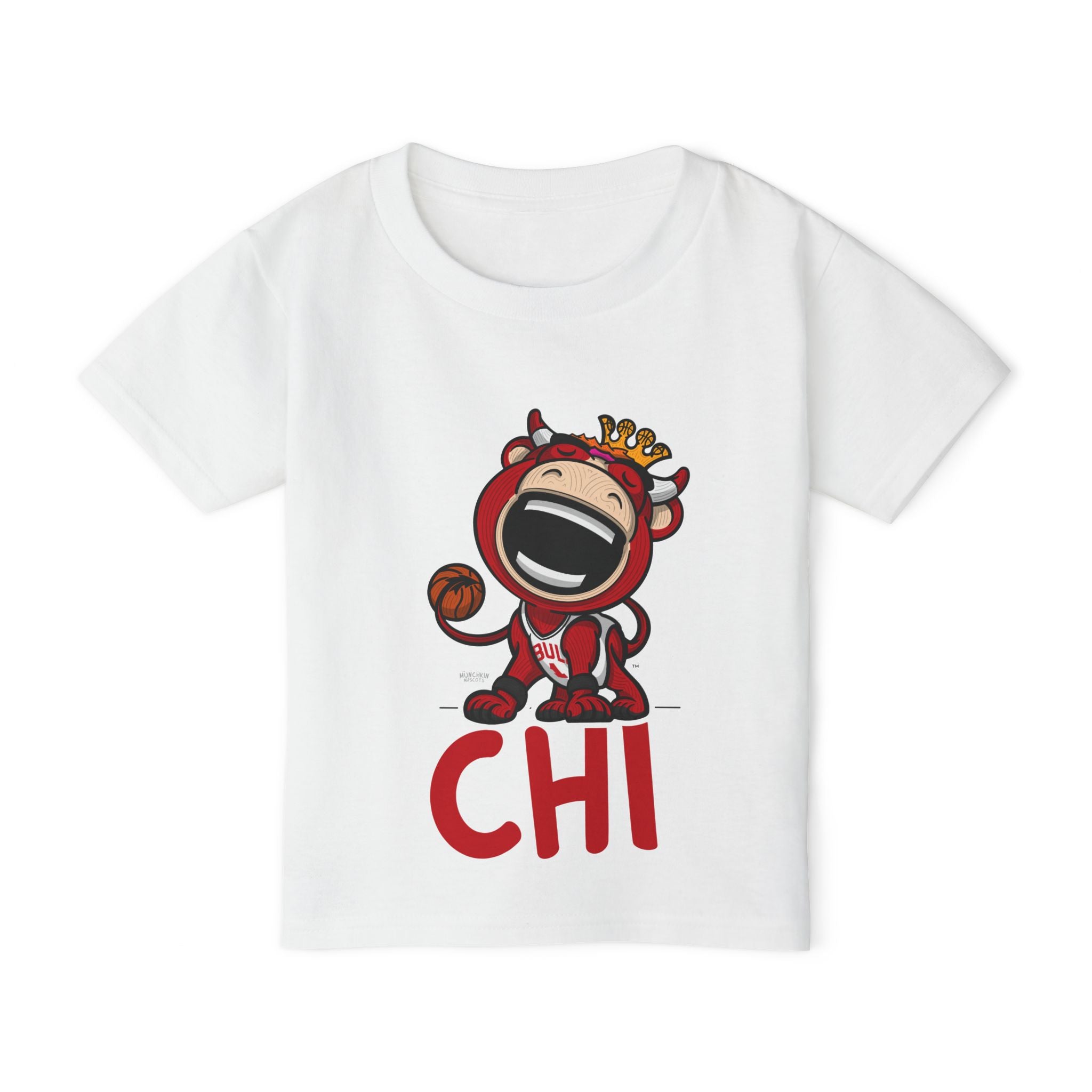 Chicago Basketball Toddler Tshirt Lil' Benny 'CHI' | Hand-Drawn Art | Gifts for Kids