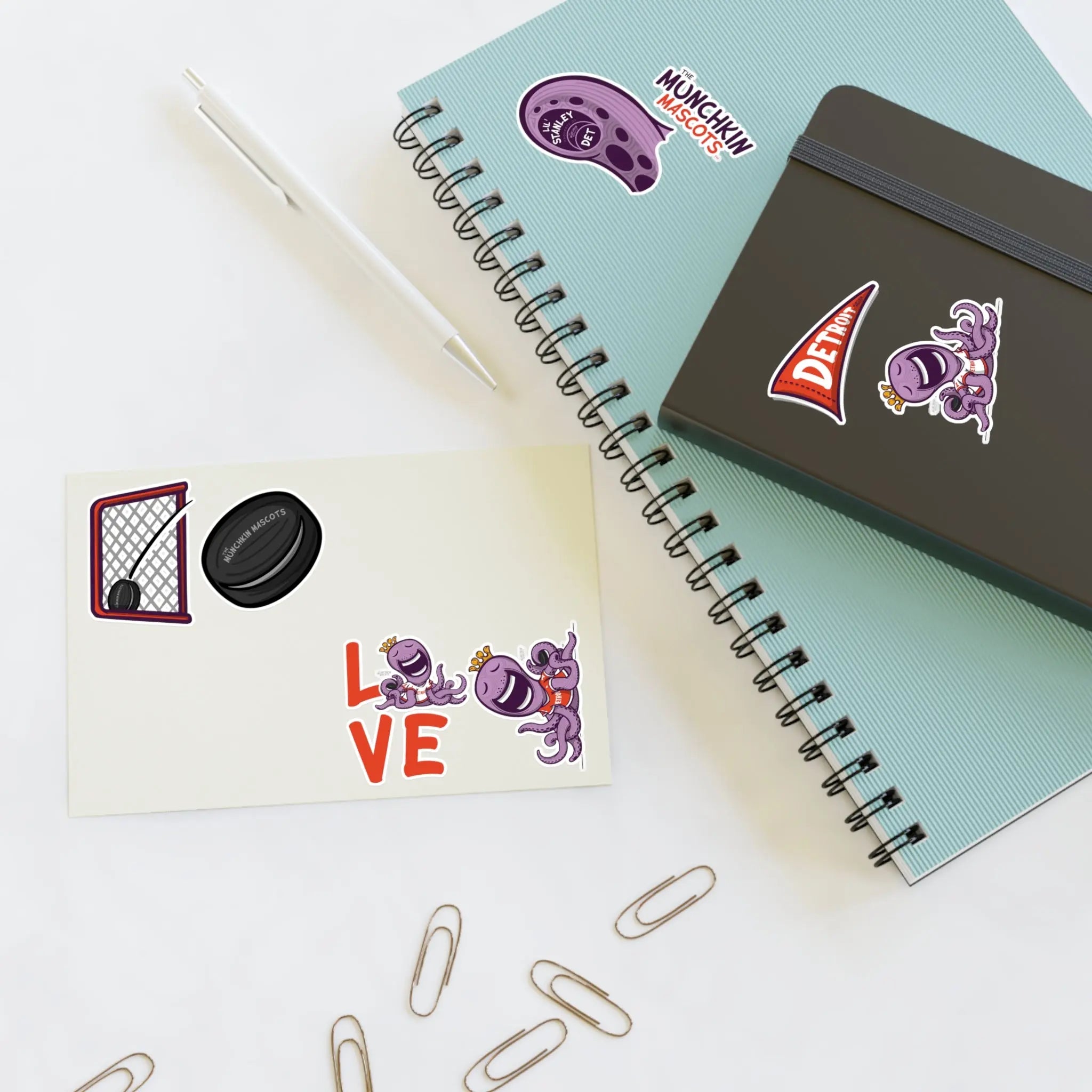 Sticker Sheets - Lil' Stanley DET Hockey Printify