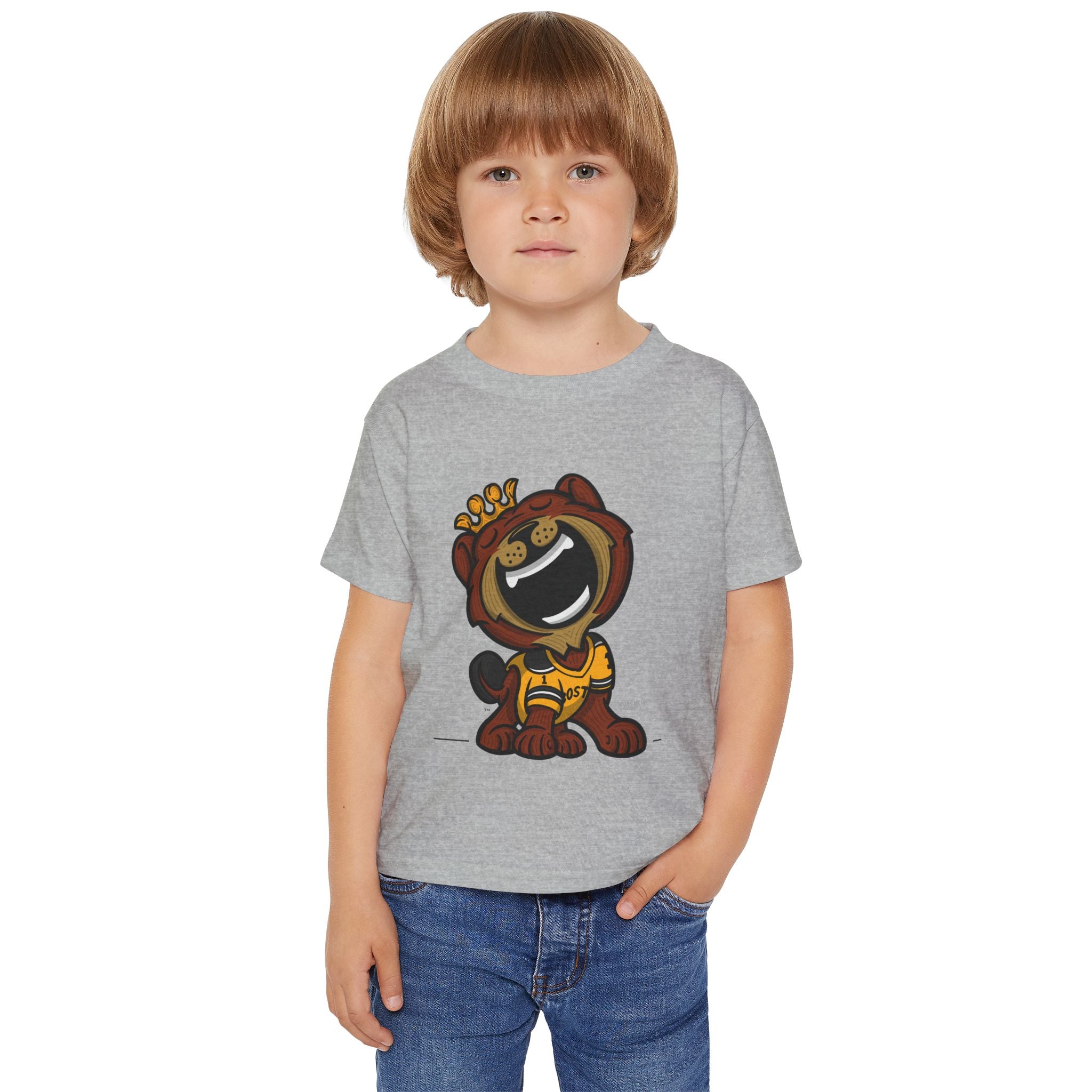 Boston Hockey Toddler Tshirt Lil' Blades 'Home/Away Mascot' | Hand-Drawn Art | Gifts for Kids