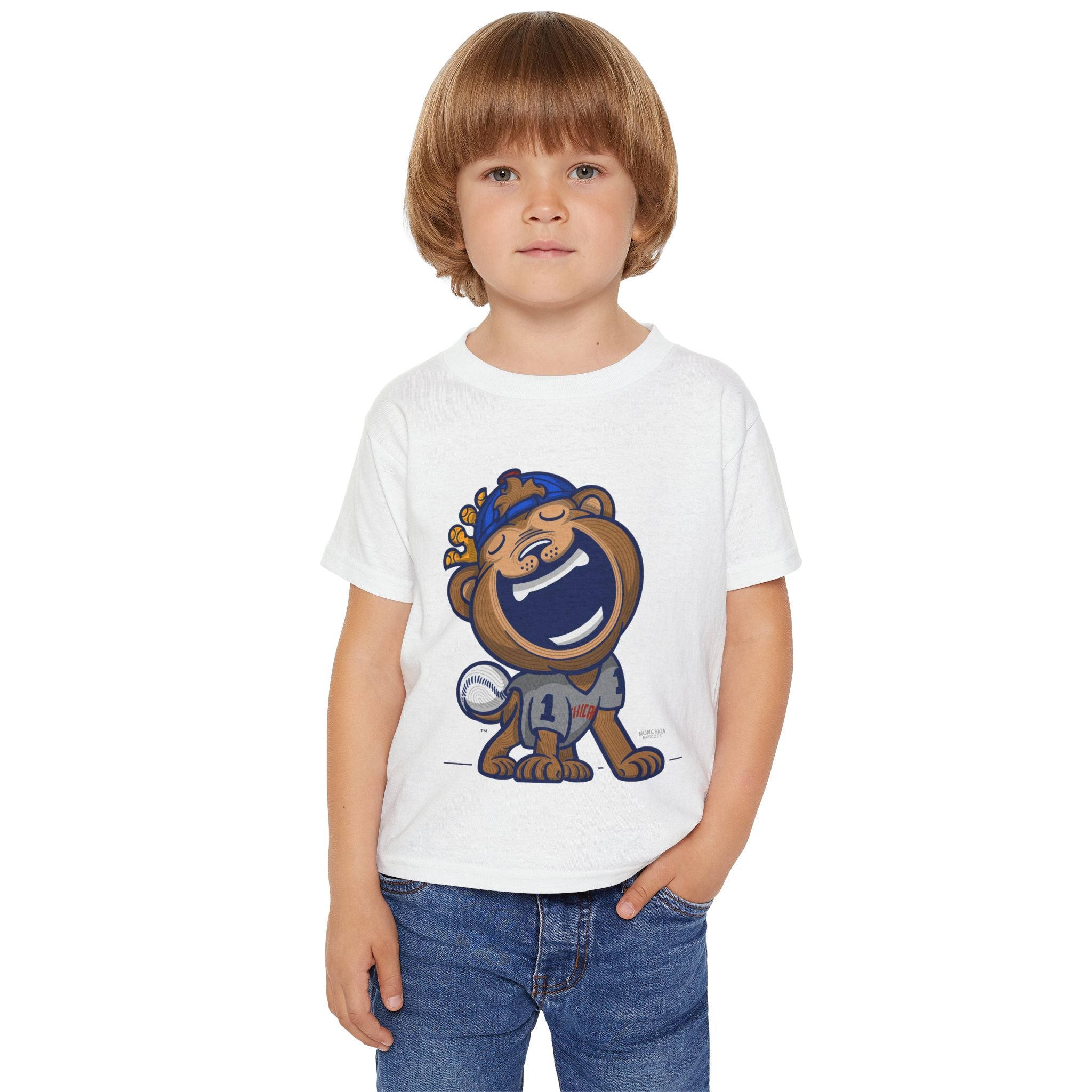 Chicago Baseball Toddler Tshirt Lil' Clark 'Home/Away Mascot' | Hand-Drawn Art | Gifts for Kids