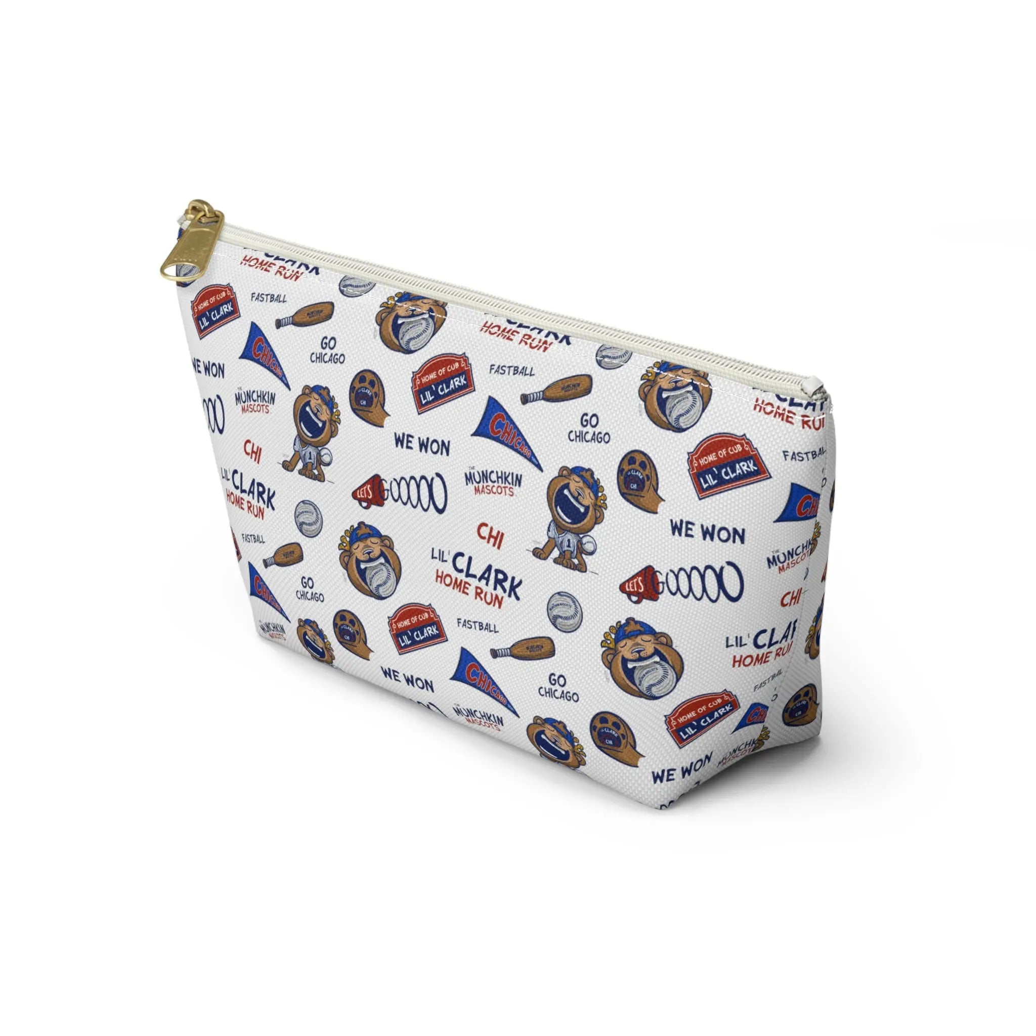 Accessory Pouch w T-bottom - Pattern - Lil' Clark CHI Baseball Printify