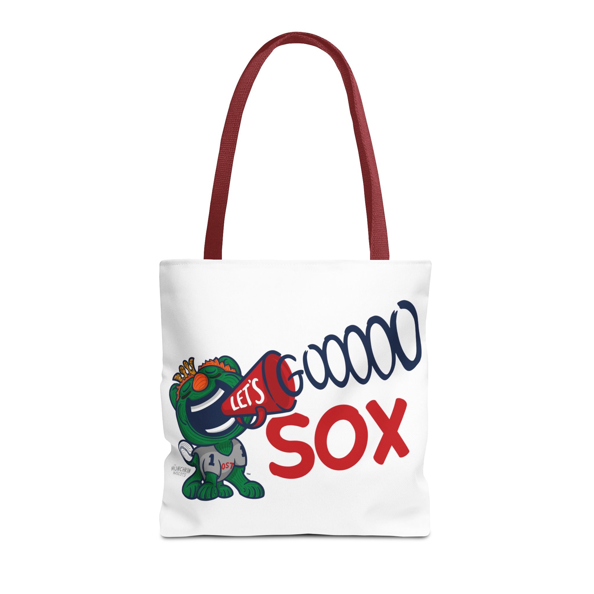 Boston Baseball Tote Bag Lil' Wally 'Let's Go' + Pattern | Hand-Drawn Art | Gifts for Parents