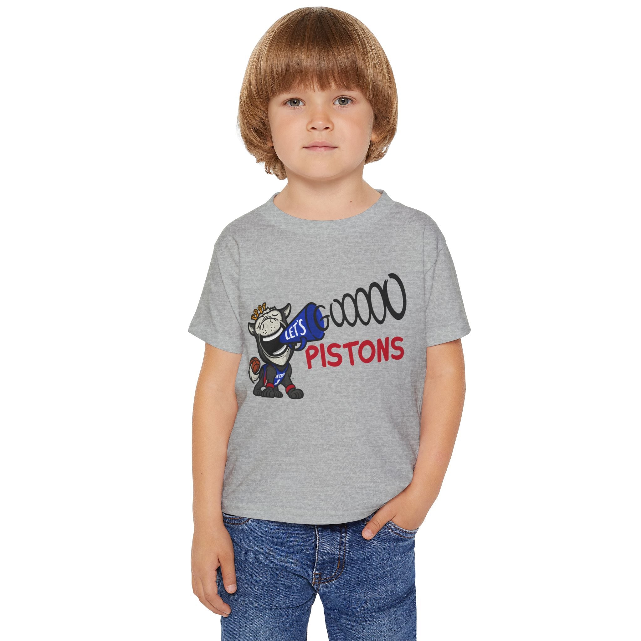 Detroit Basketball Toddler Tshirt Lil' Hooper 'Let's Go' | Hand-Drawn Art | Gifts for Kids