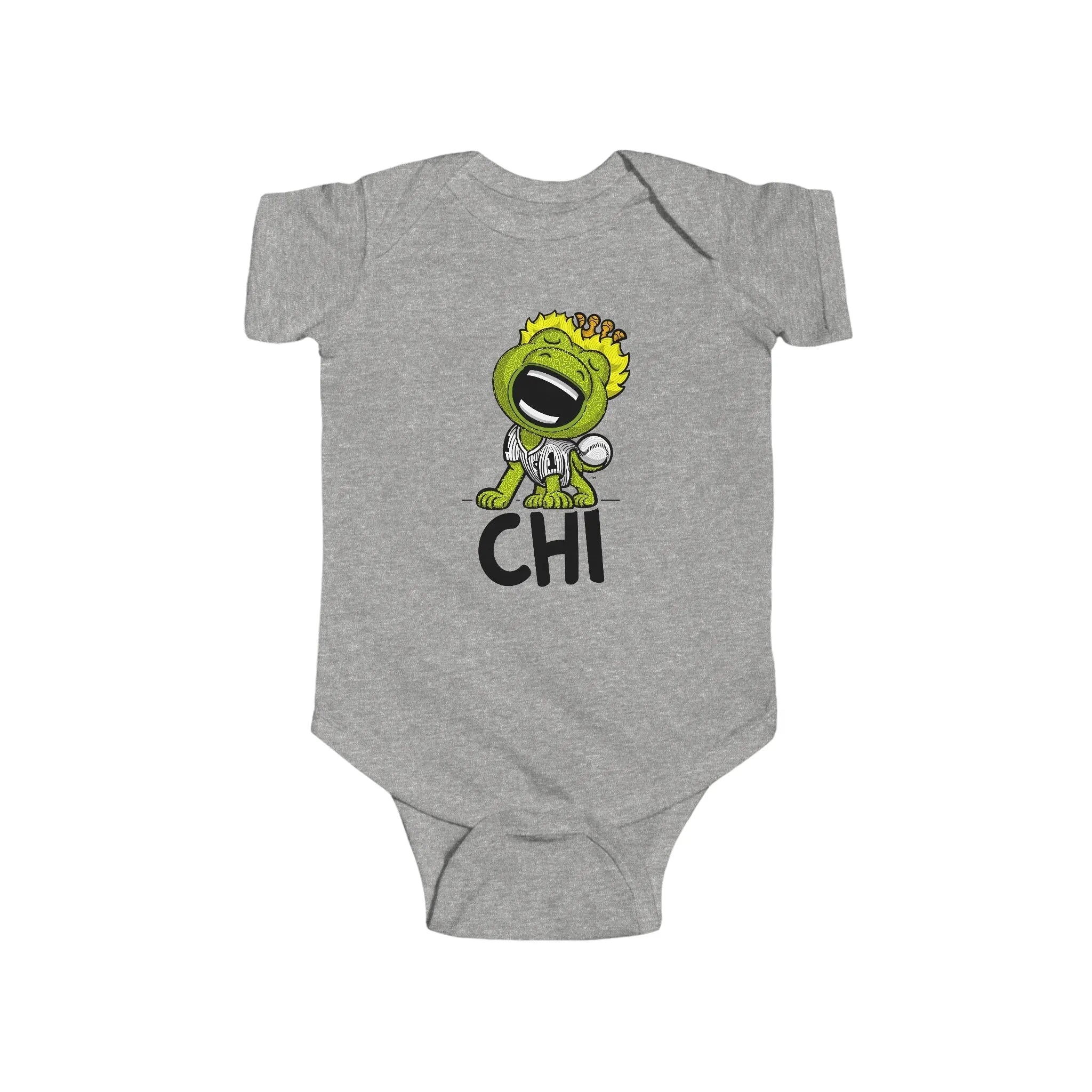 Infant Fine Jersey Bodysuit - CHI - Lil' Southpaw CHI Baseball Printify