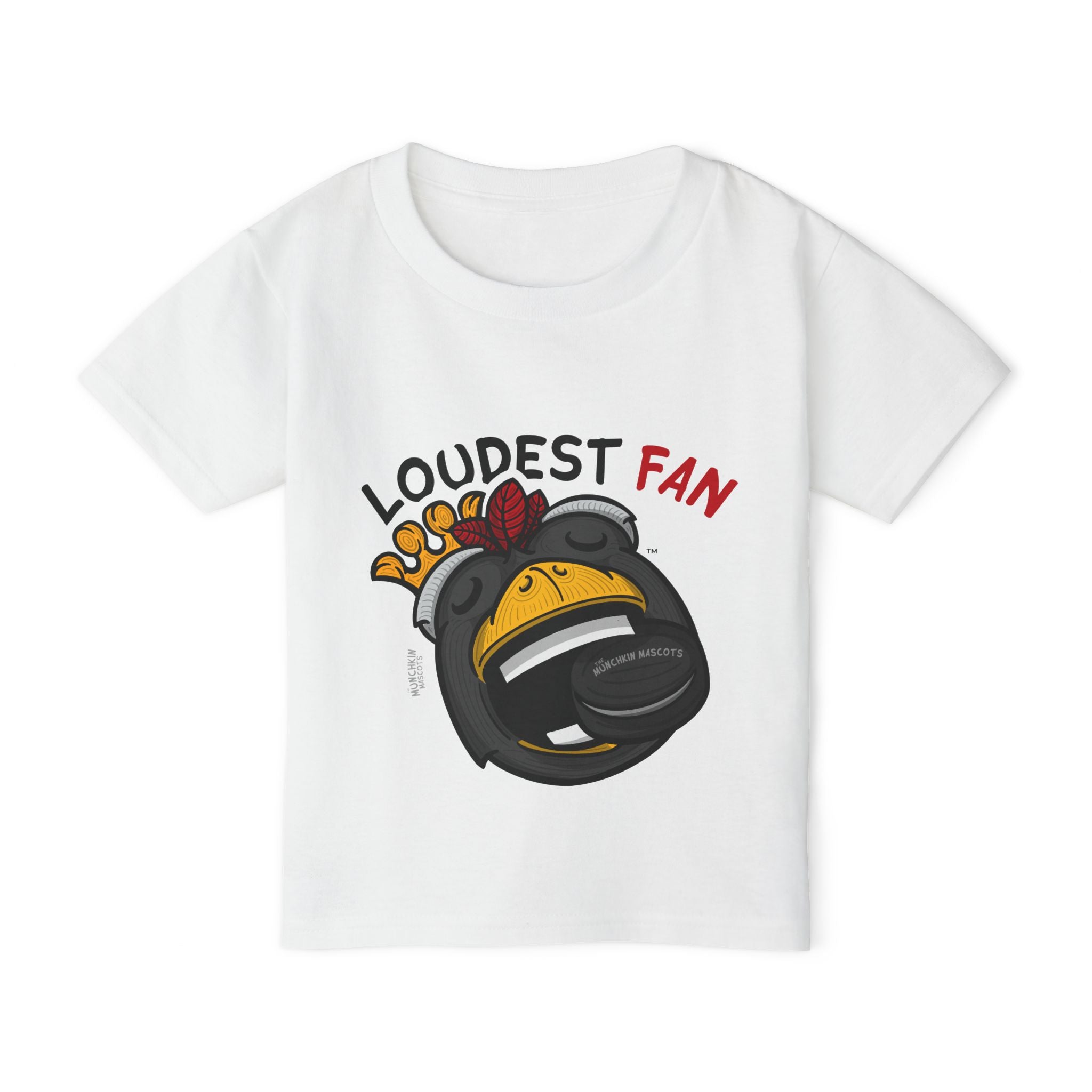 Chicago Hockey Toddler Tshirt Lil' Tommy 'Loudest Fan' | Hand-Drawn Art | Gifts for Kids