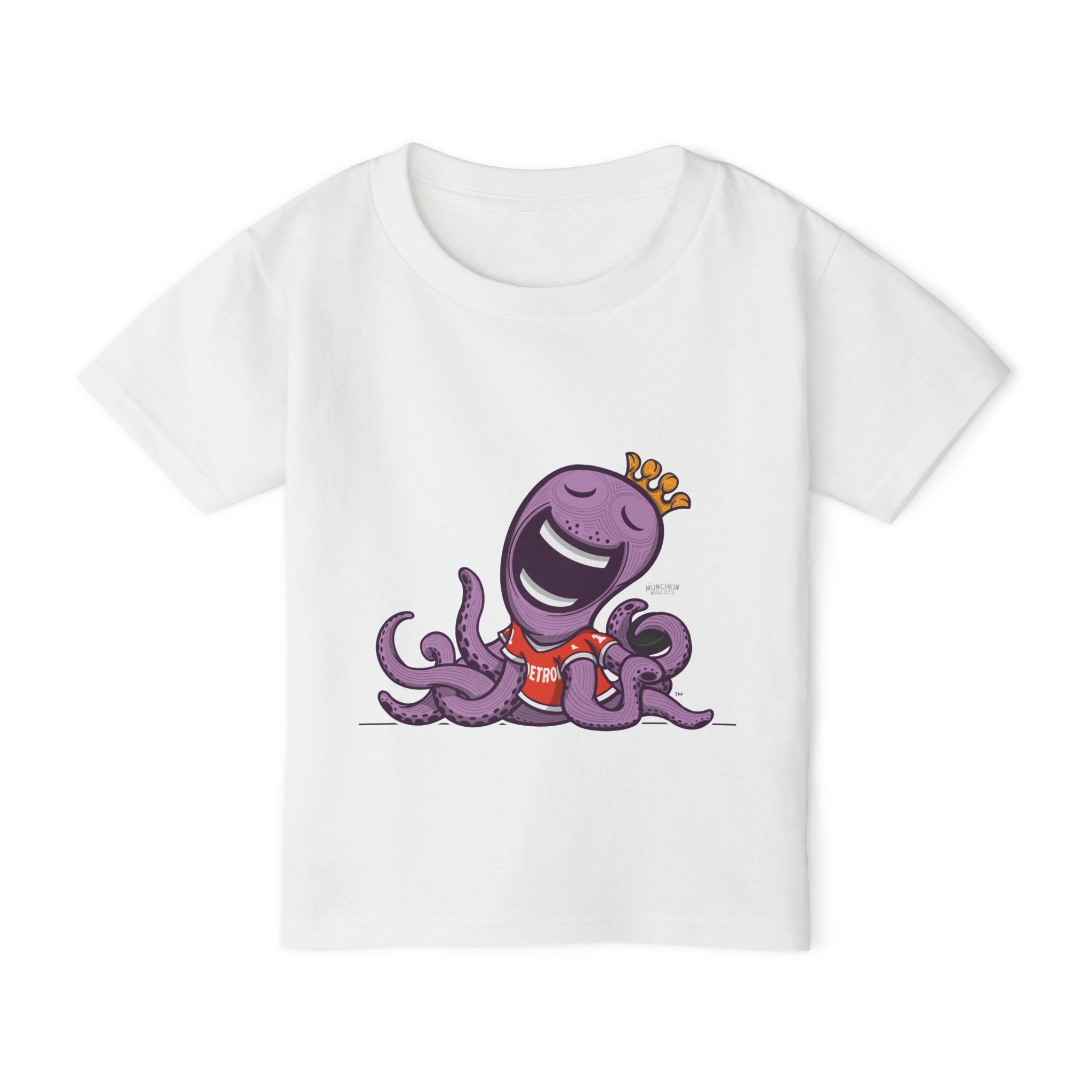 Detroit Hockey Toddler Tshirt Lil' Stanley 'Home/Away Mascot' | Hand-Drawn Art | Gifts for Kids